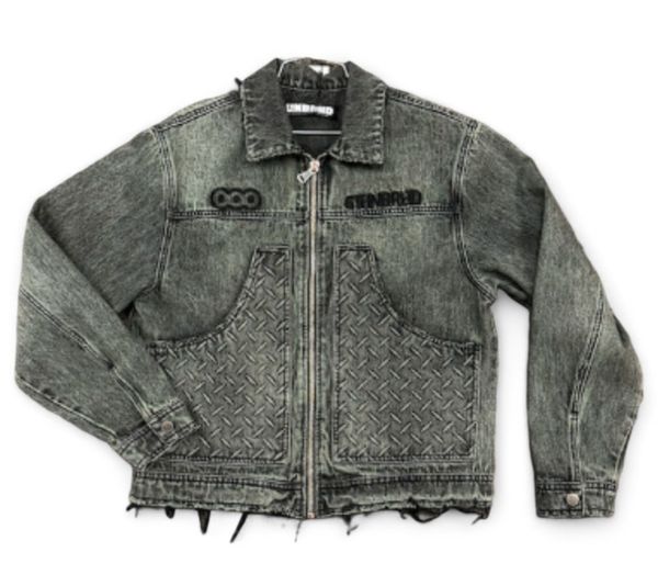 "Grid" Vintage Denim Jacket