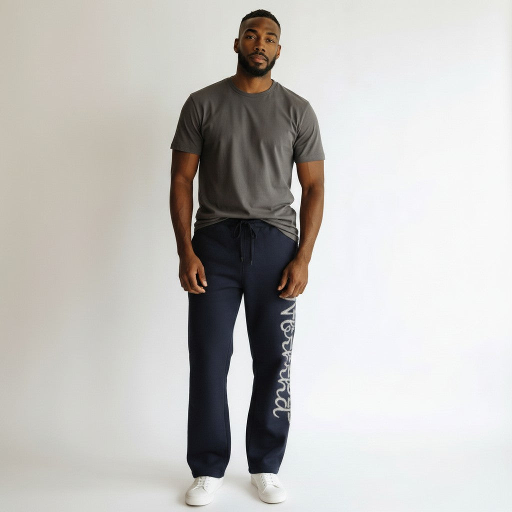 "Instant" Black Graphic Sweatpants