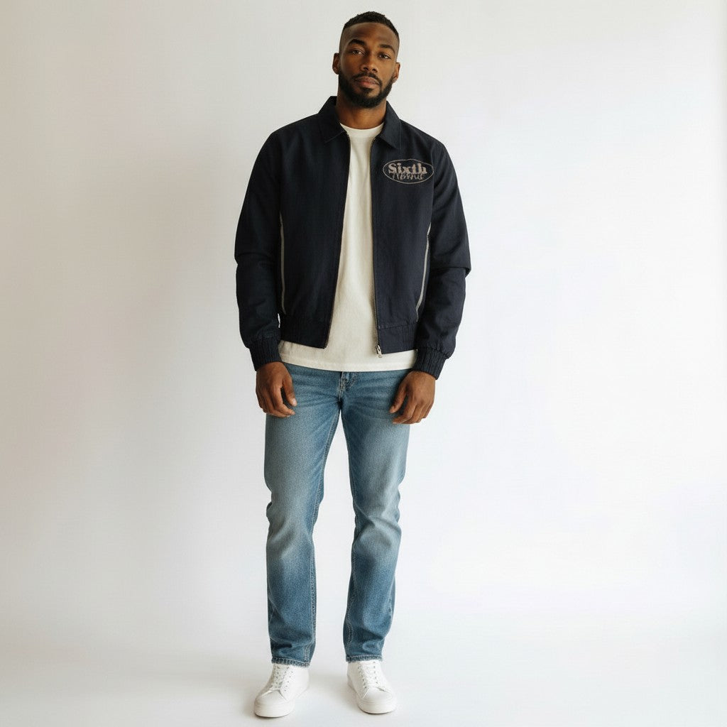 "Predator" Black Zip-Up Jacket