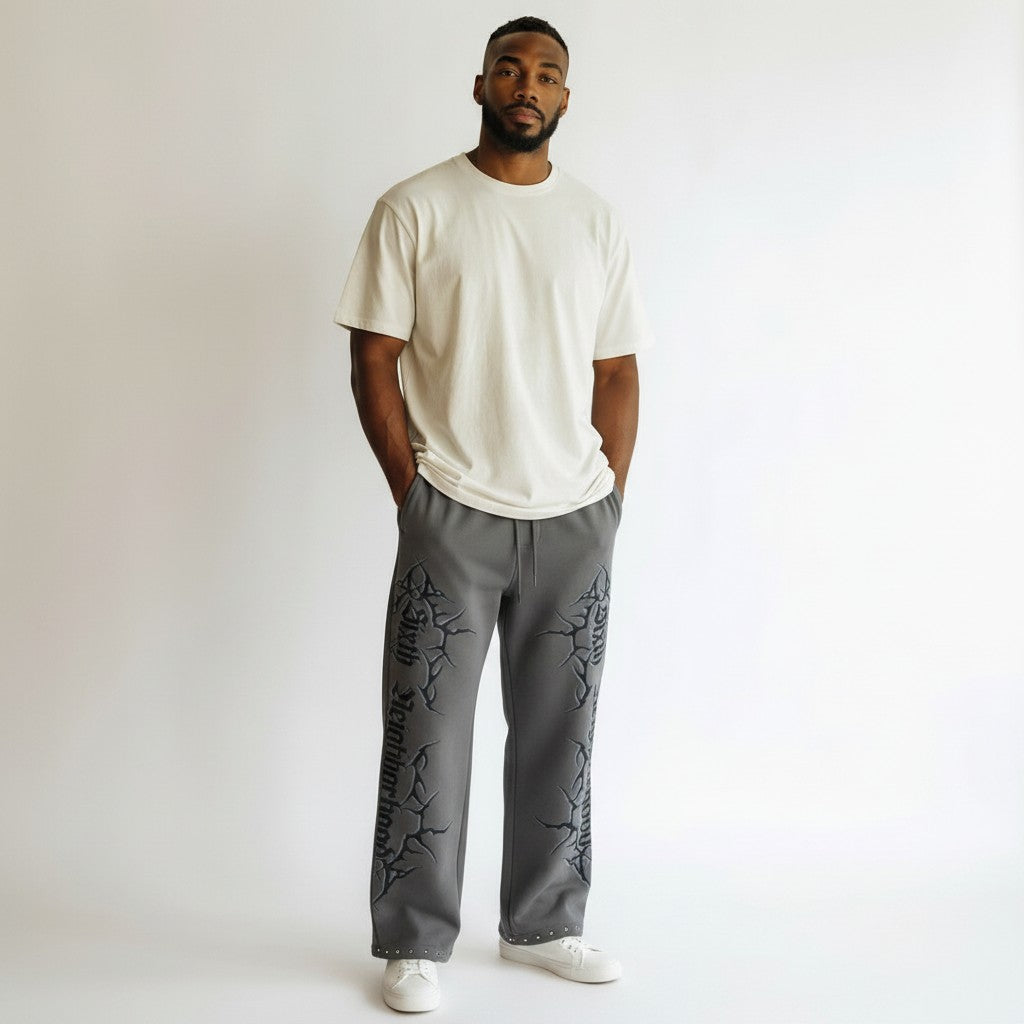 "Igris" Grey Graphic Sweatpants