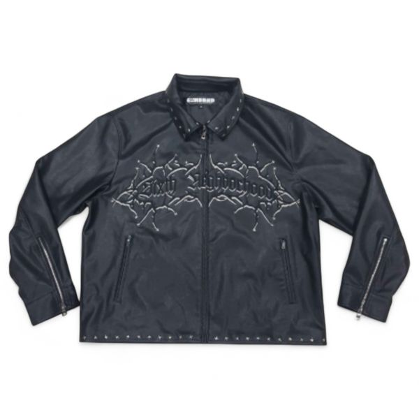 "Skyrim" Black Faux Leather Jacket