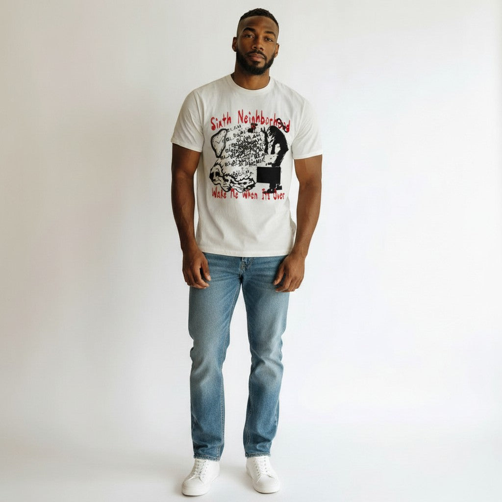 "Blah Blah" White Graphic T-Shirt
