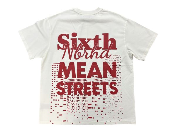 6th NBRHD "Mean Streets" T-Shirt White