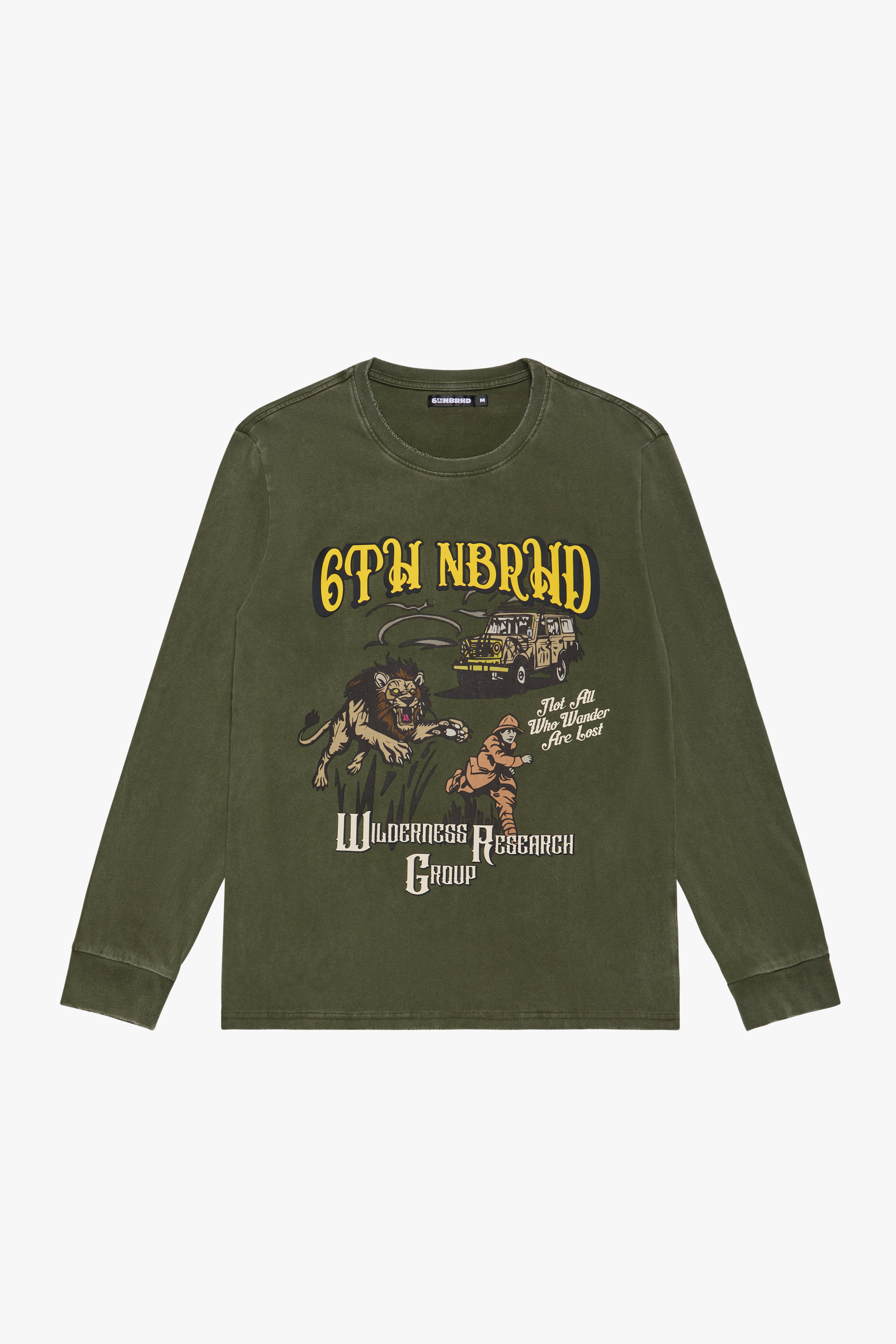 6thNBRHD LONG SLEEVE TEE "WILDERNESS" OLIVE