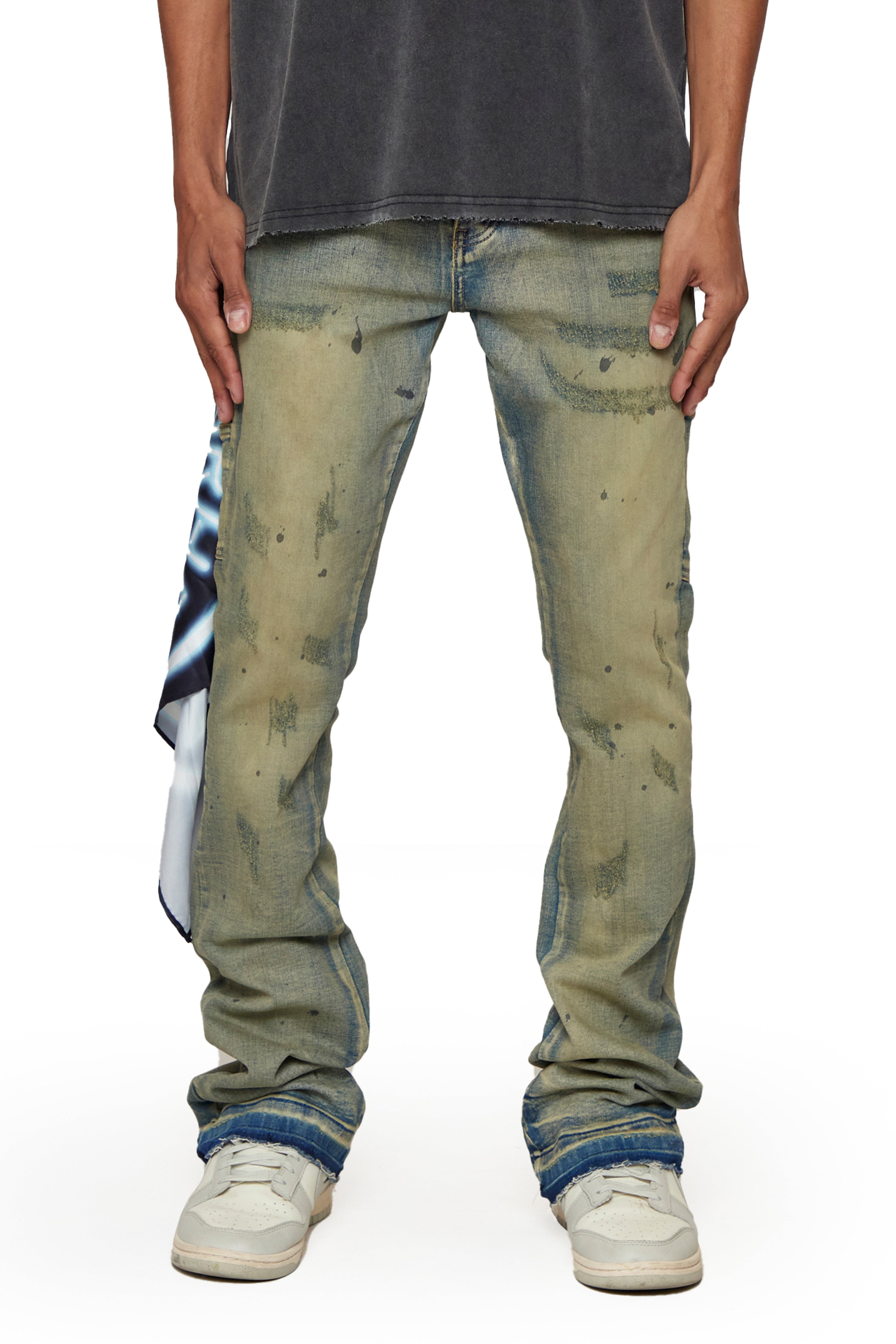 6thNBRHD JEANS " PAVEMENT" DIRTY VINTAGE