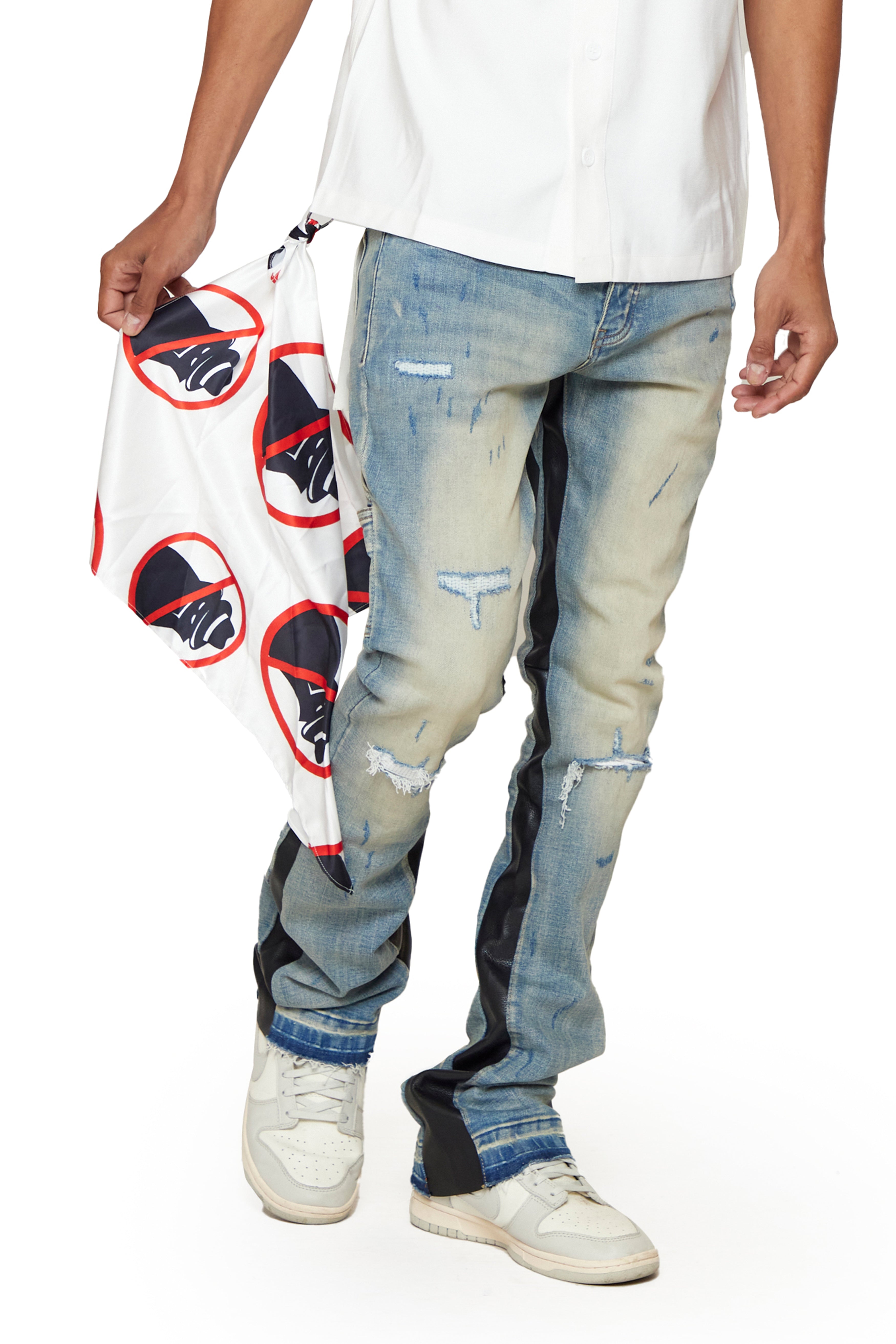 6thNBRHD JEANS "GRAVEYARD" -LIGHT VINTAGE WASHED