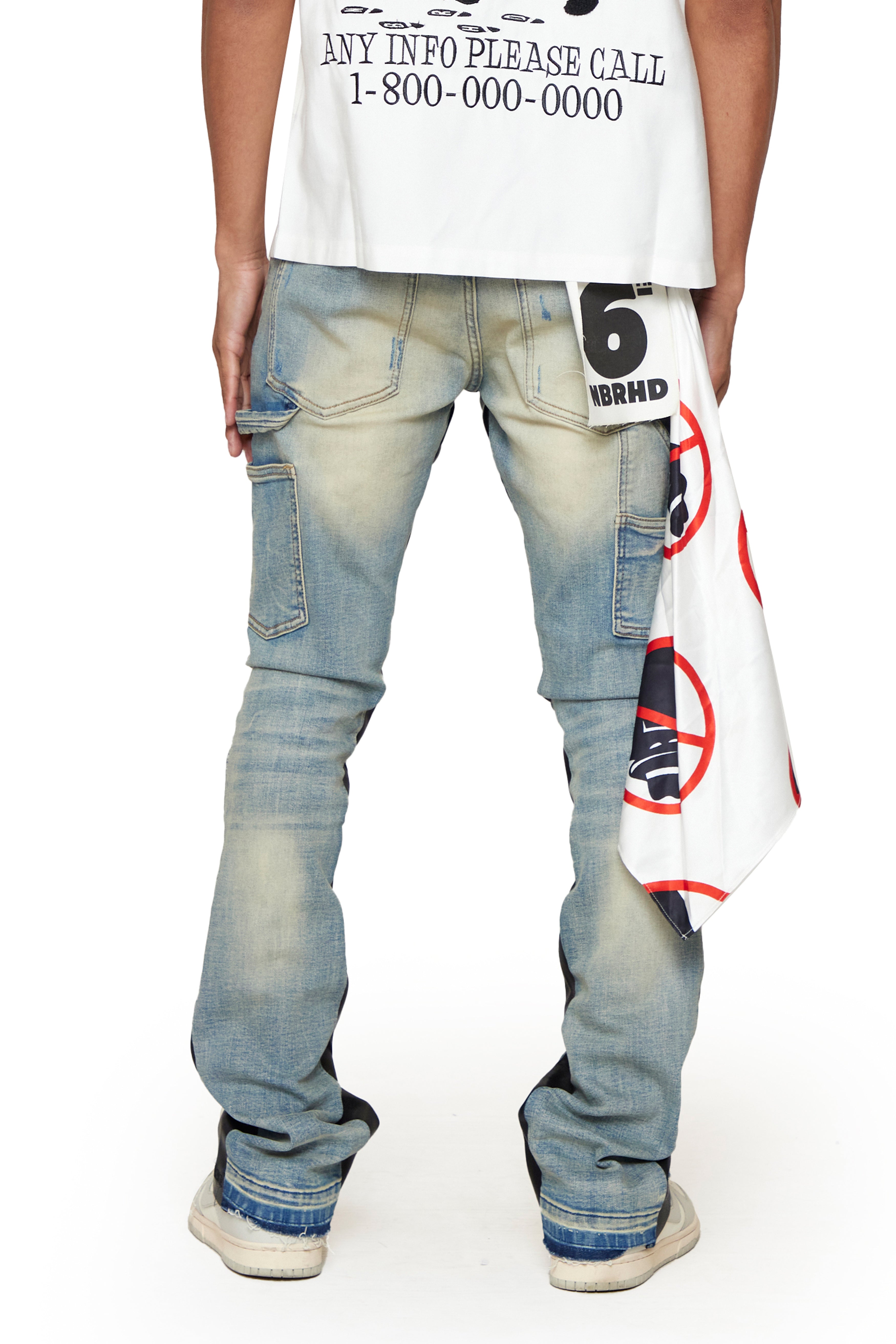"Graveyard" Stacked Jeans Light Vintage Washed