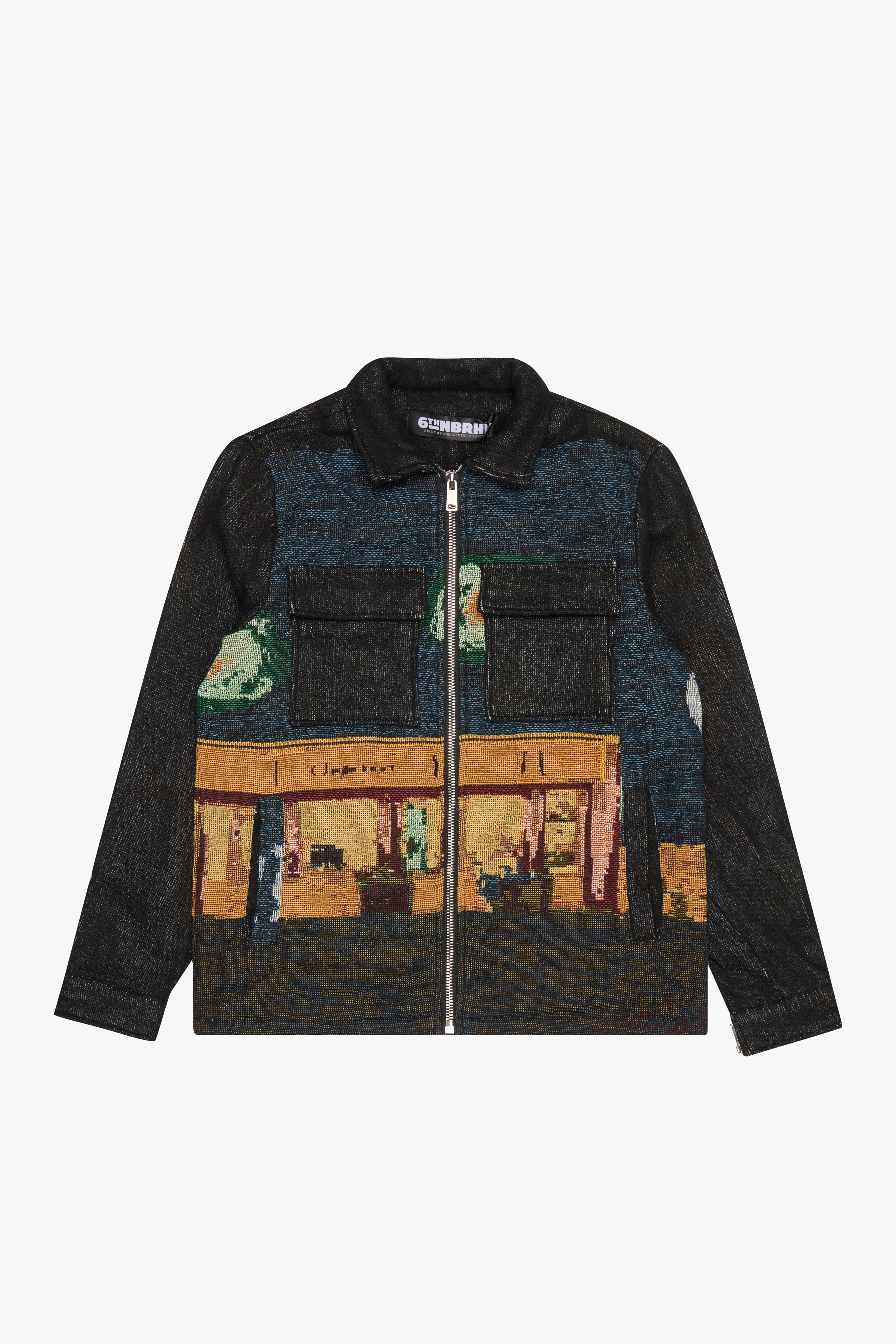6thNBRHD JACKET "STORE FRONT" BLACK MULTI