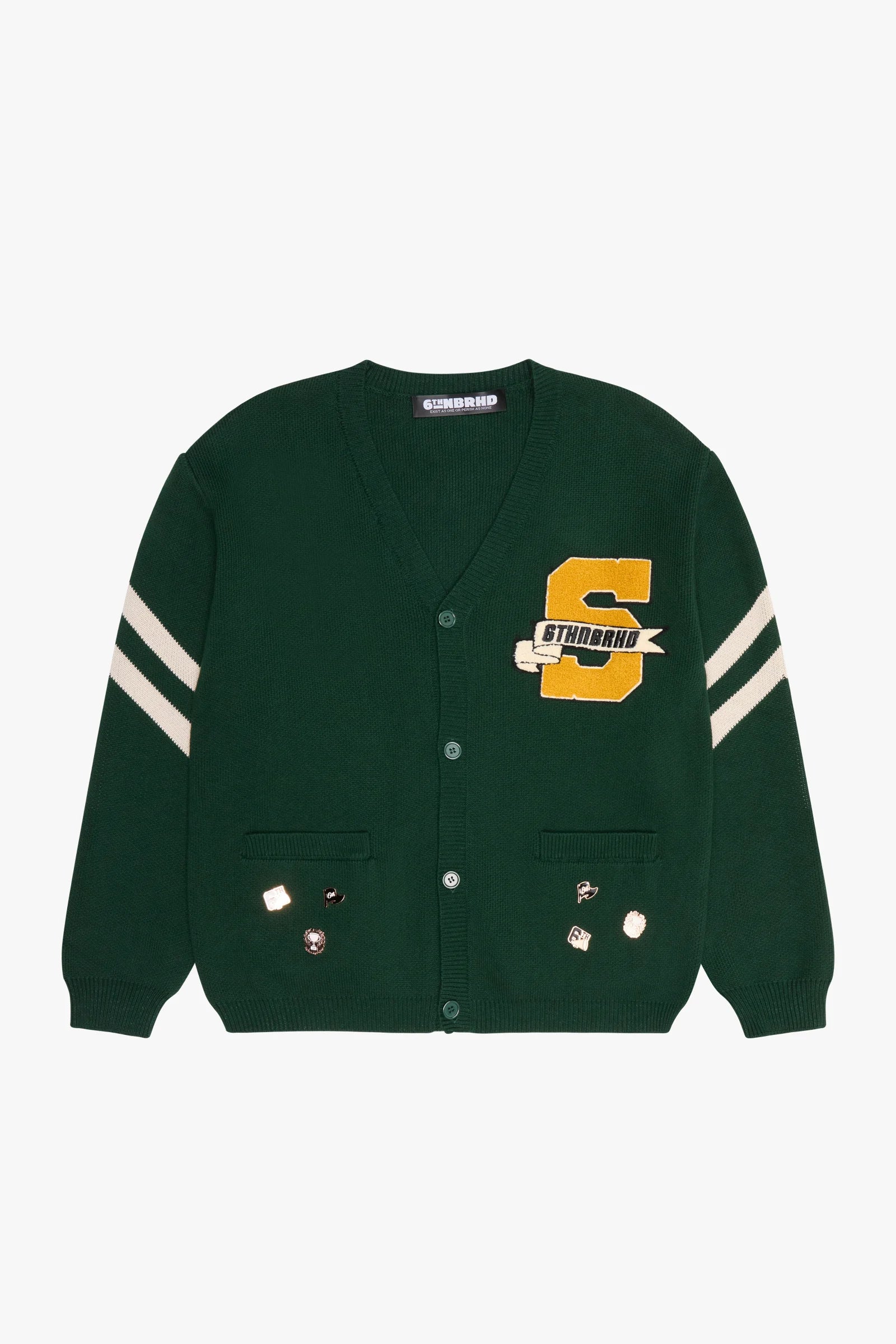 "Euro" Cardigan Sweater Green