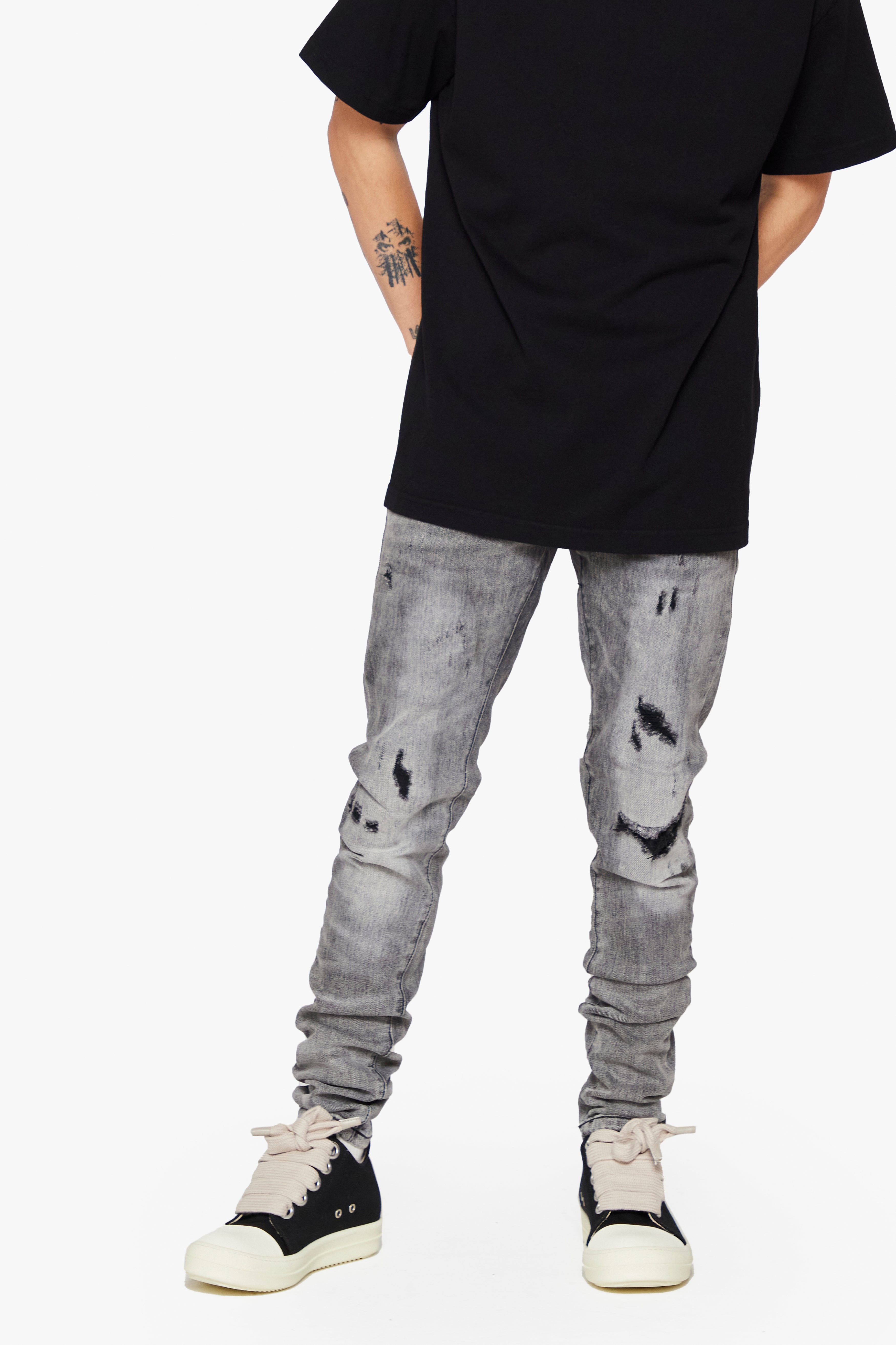 6thNBRHD SKINNY JEAN "HAJJA" -LT GREY