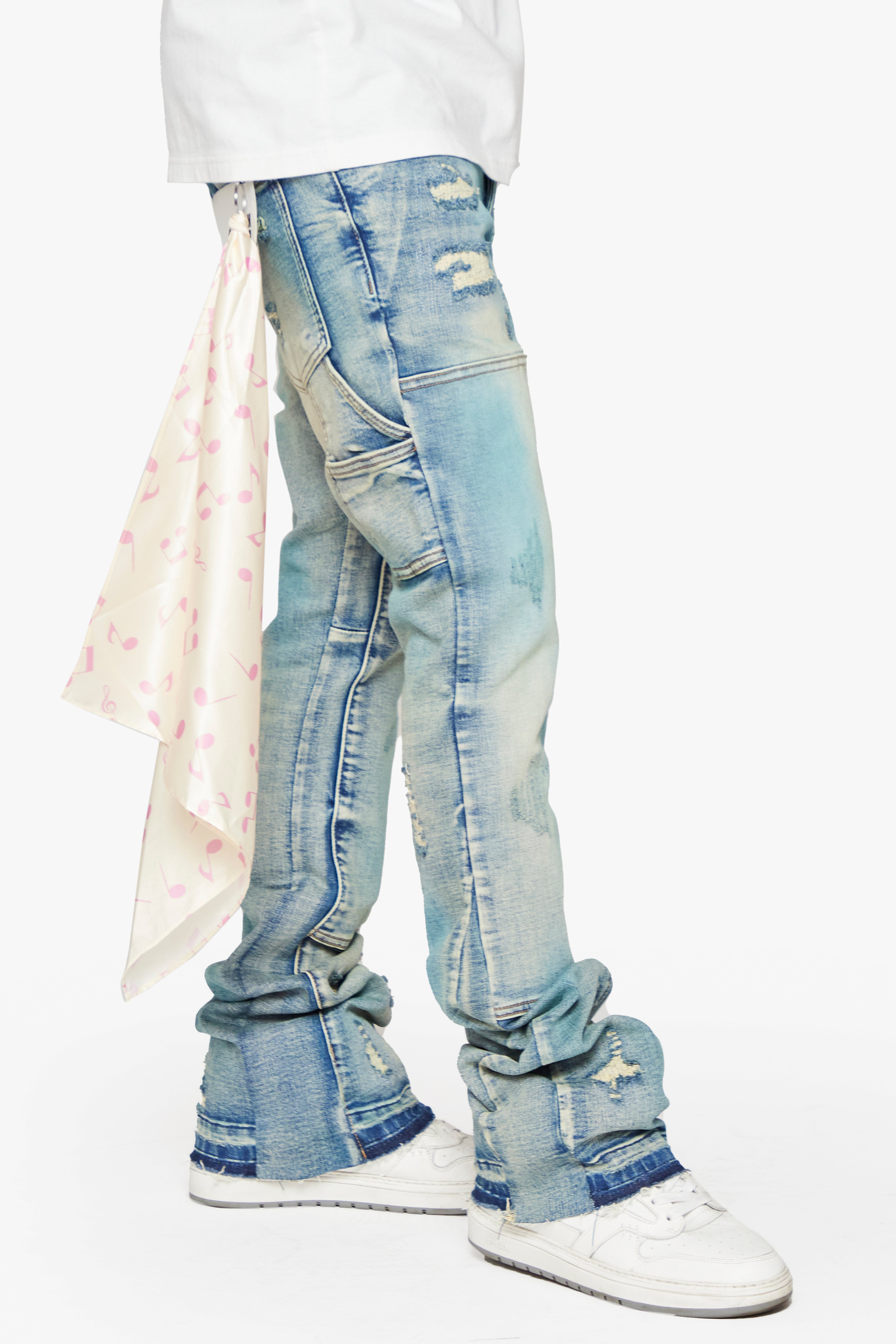 6thNBRHD STACKED "GRACELAND" -WASHED TURQ