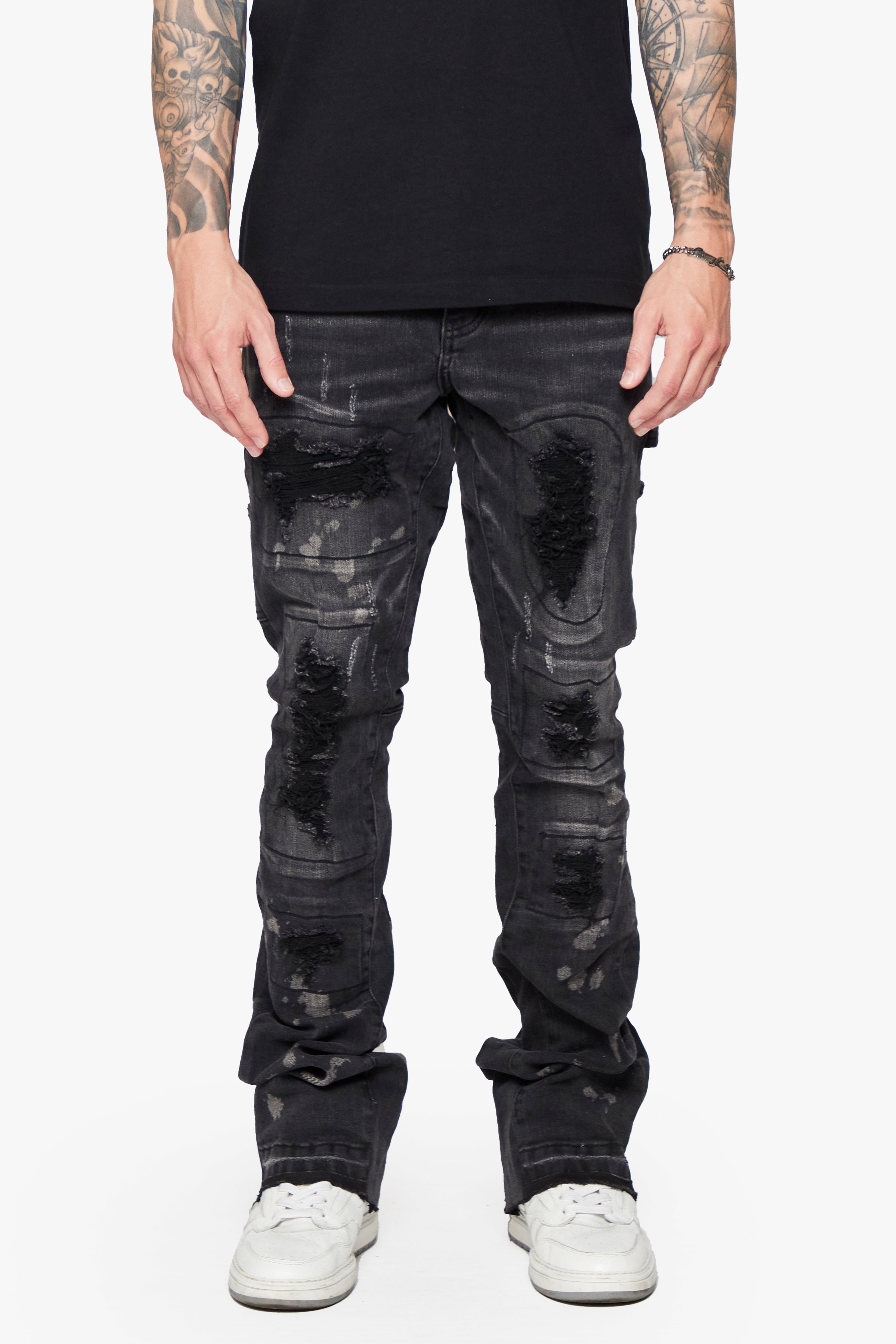 6thNBRHD STACKED "ASHES" -BLACK WASHED