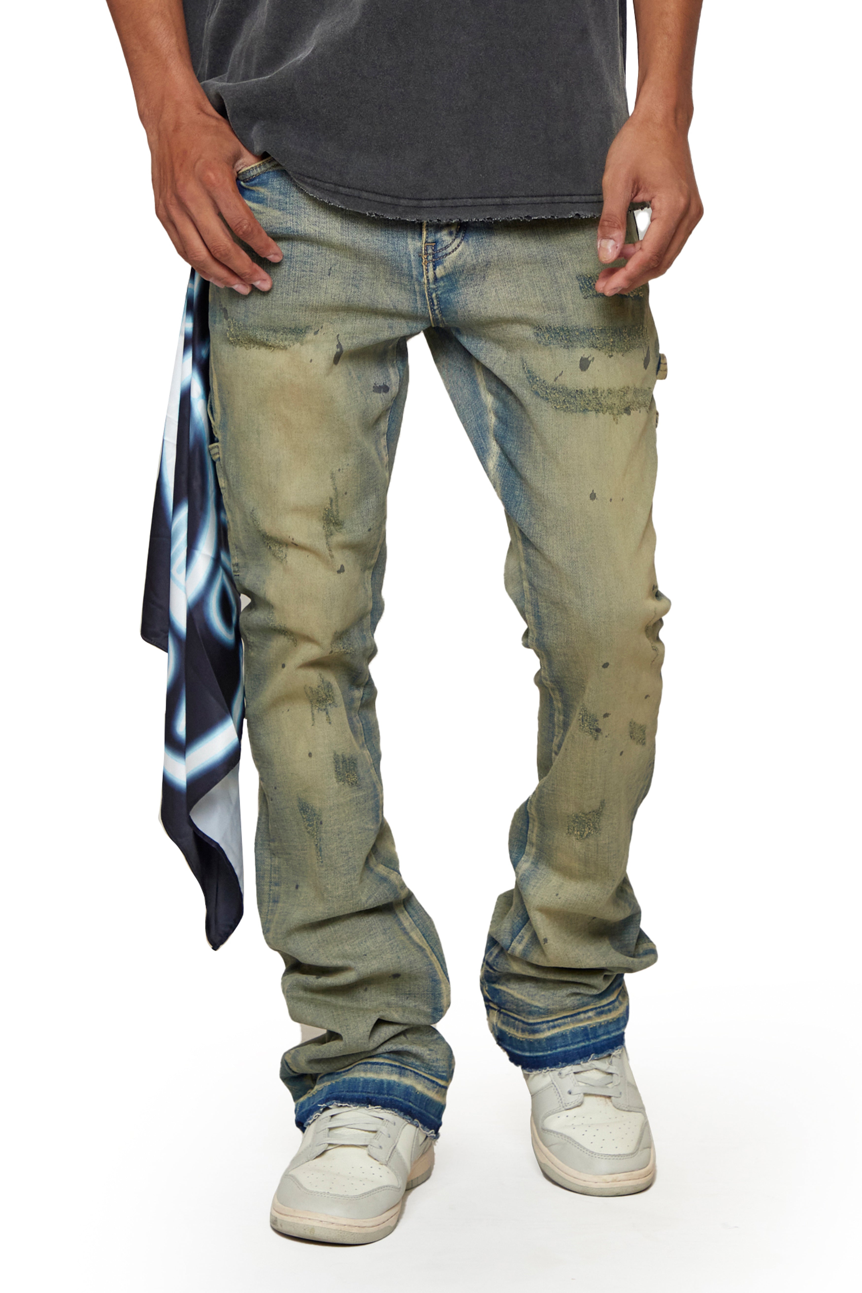 6thNBRHD JEANS " PAVEMENT" DIRTY VINTAGE