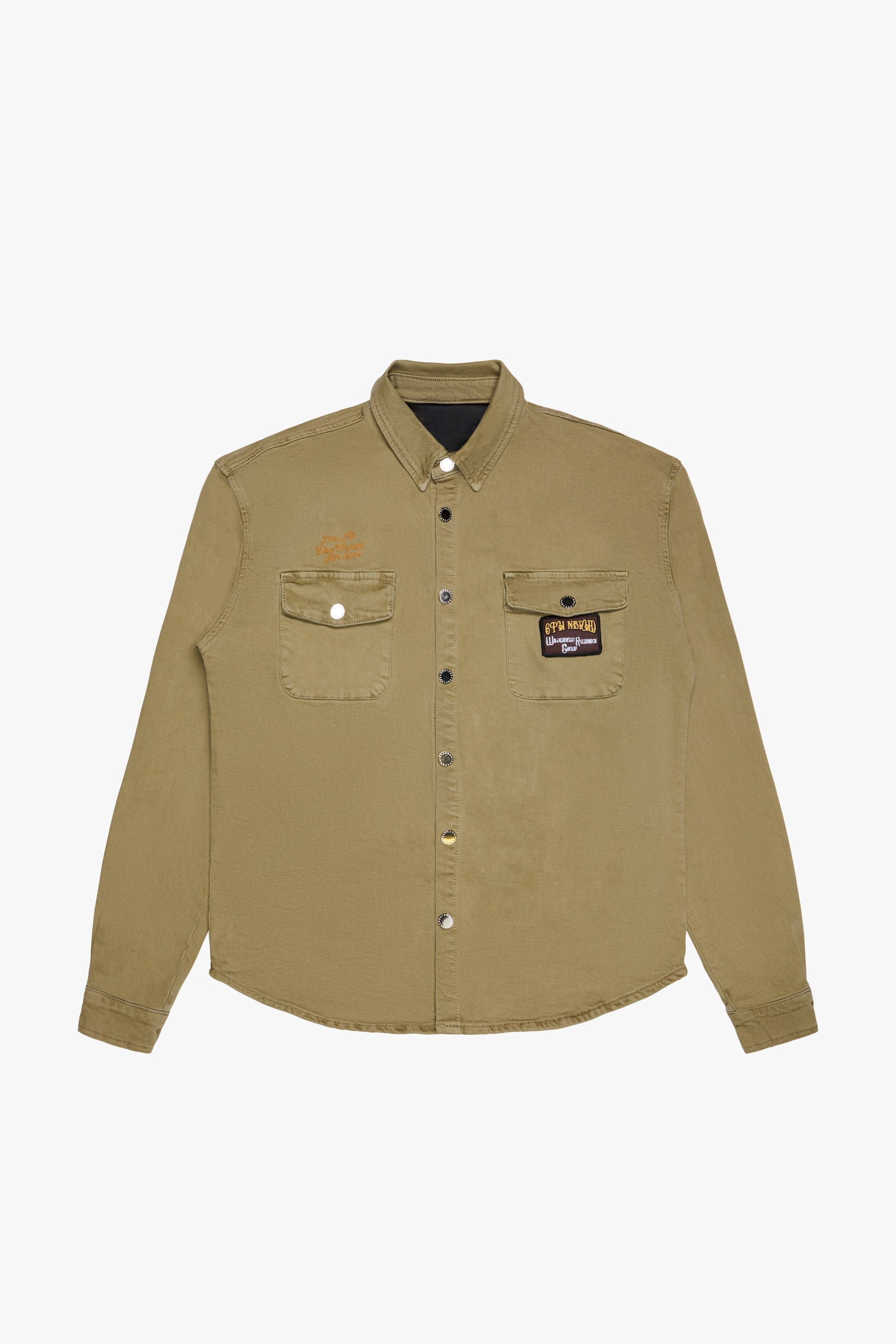 "Safari" Button-Down Shirt Khaki