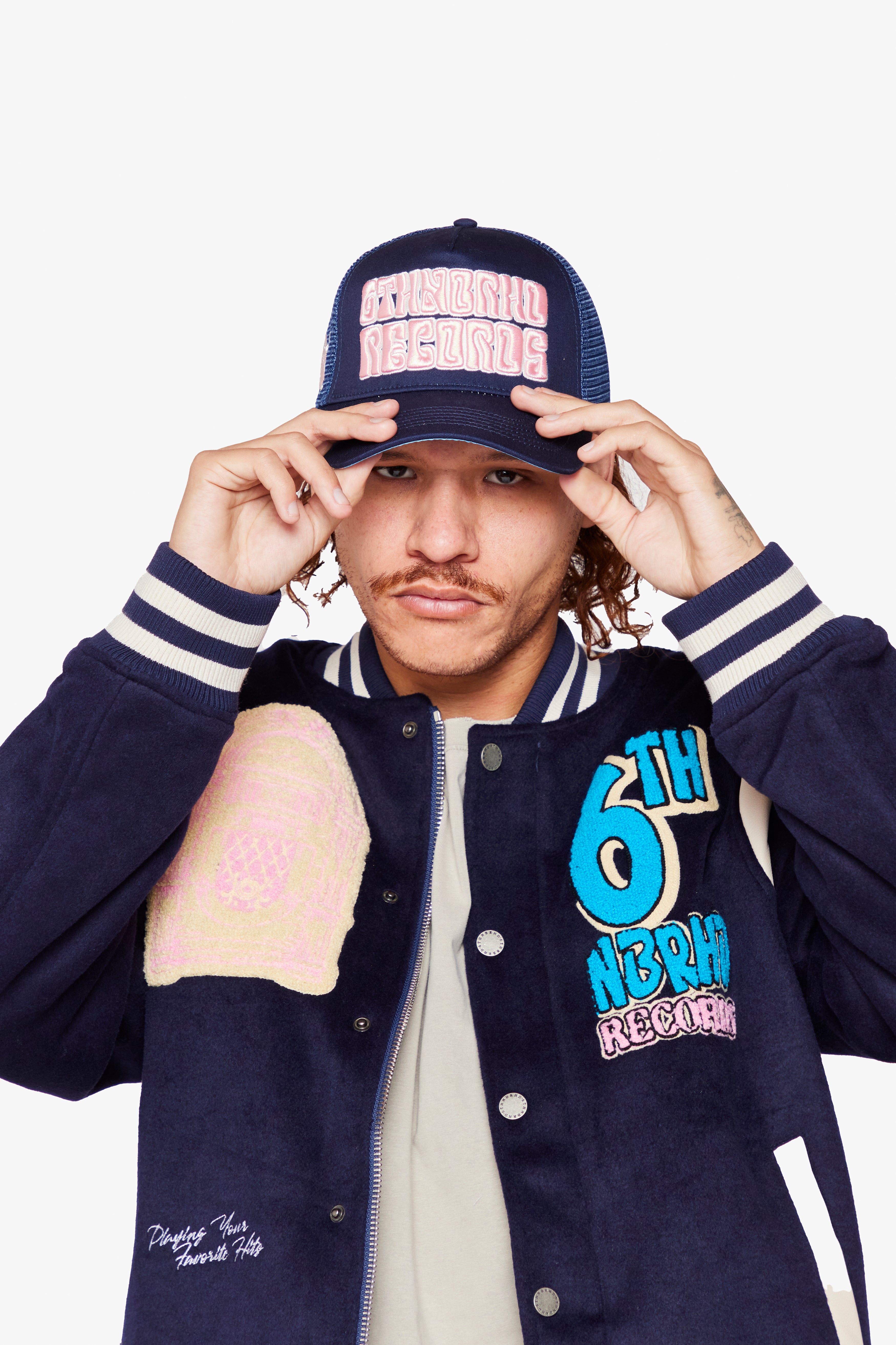 6thNBRHD SNAPBACK "BILLBOARD" -NAVY