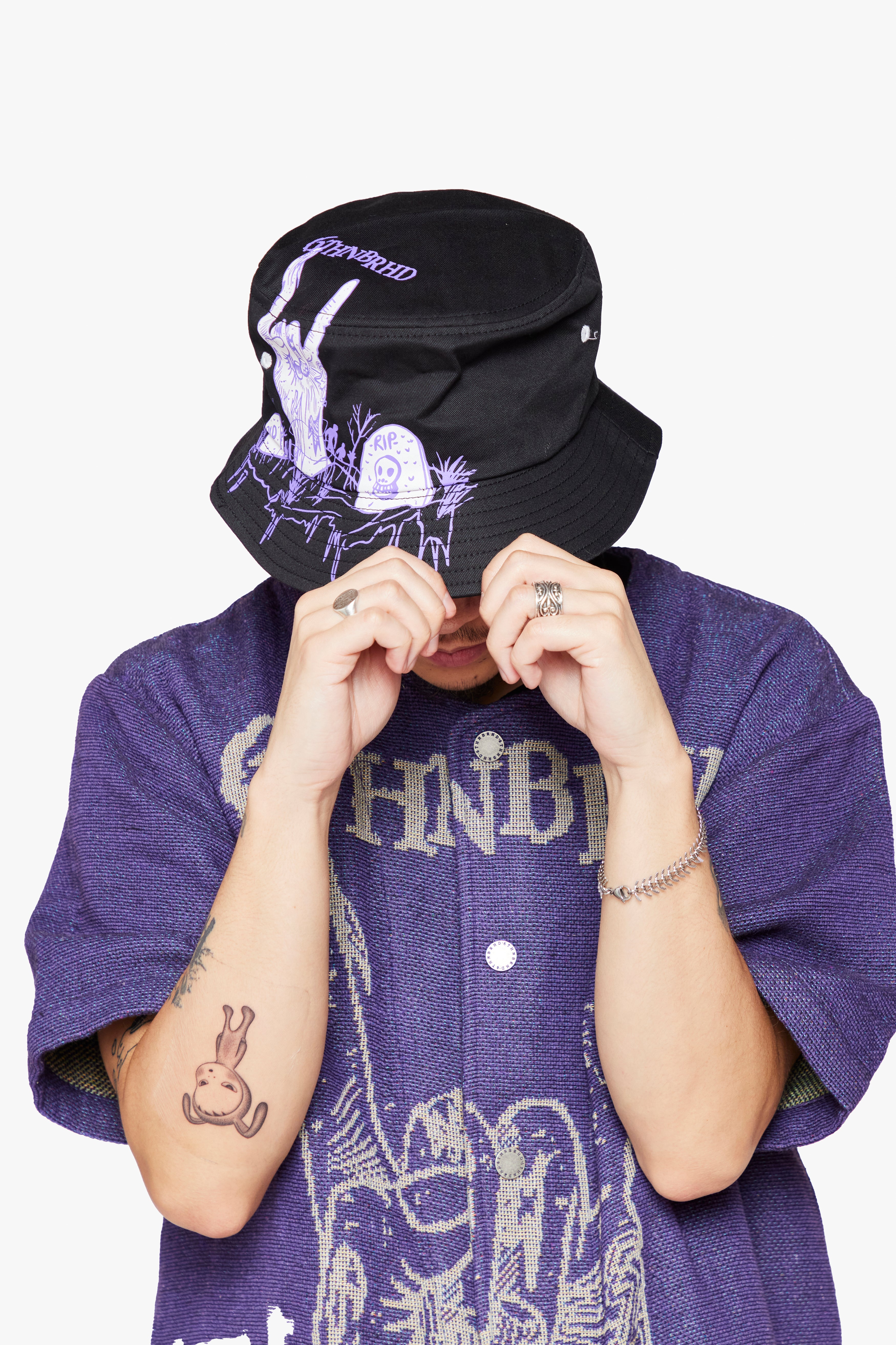 "FinaleRest" Bucket Hat Black