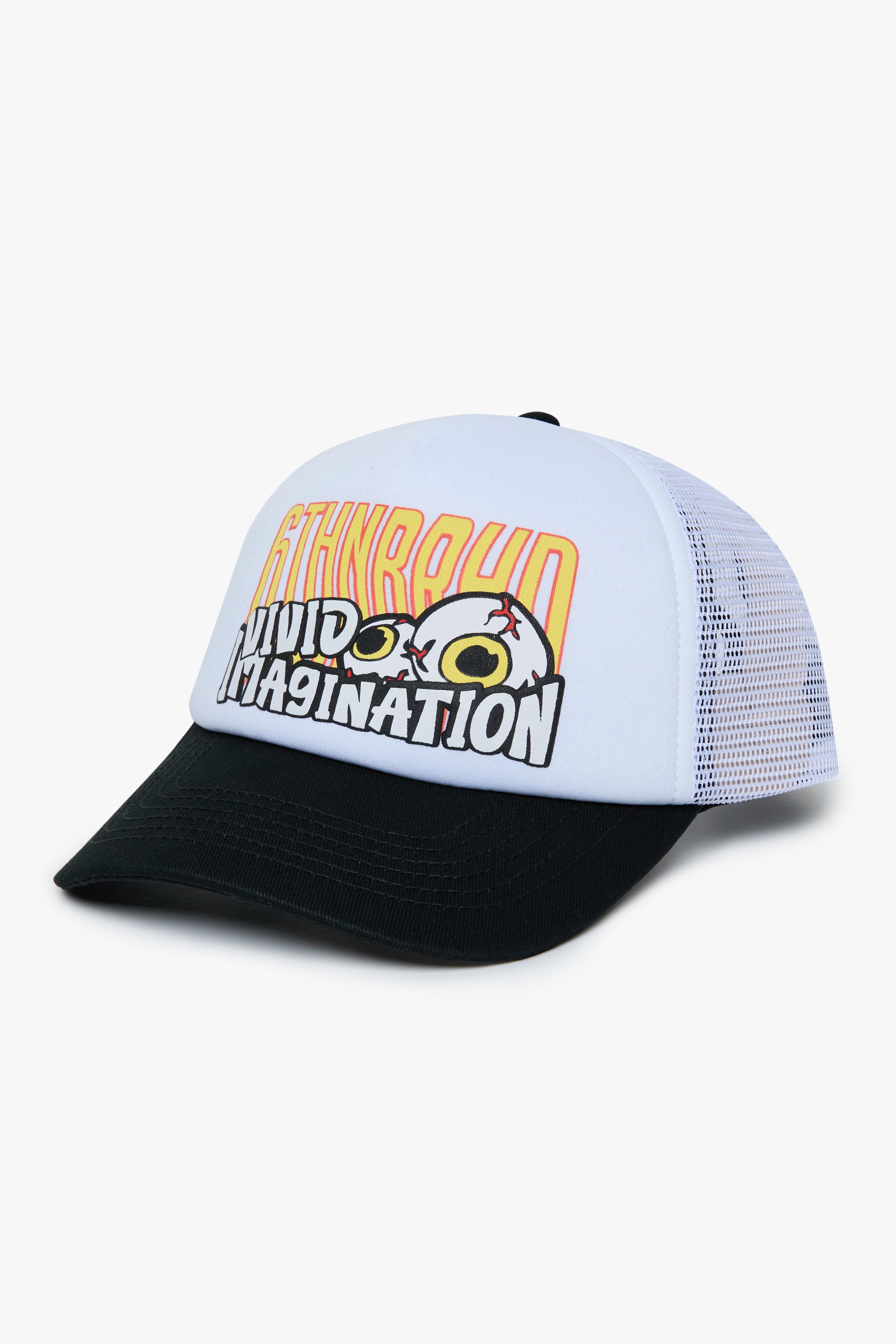 6thNBRHD HAT "VIVID" -WHT/BLK