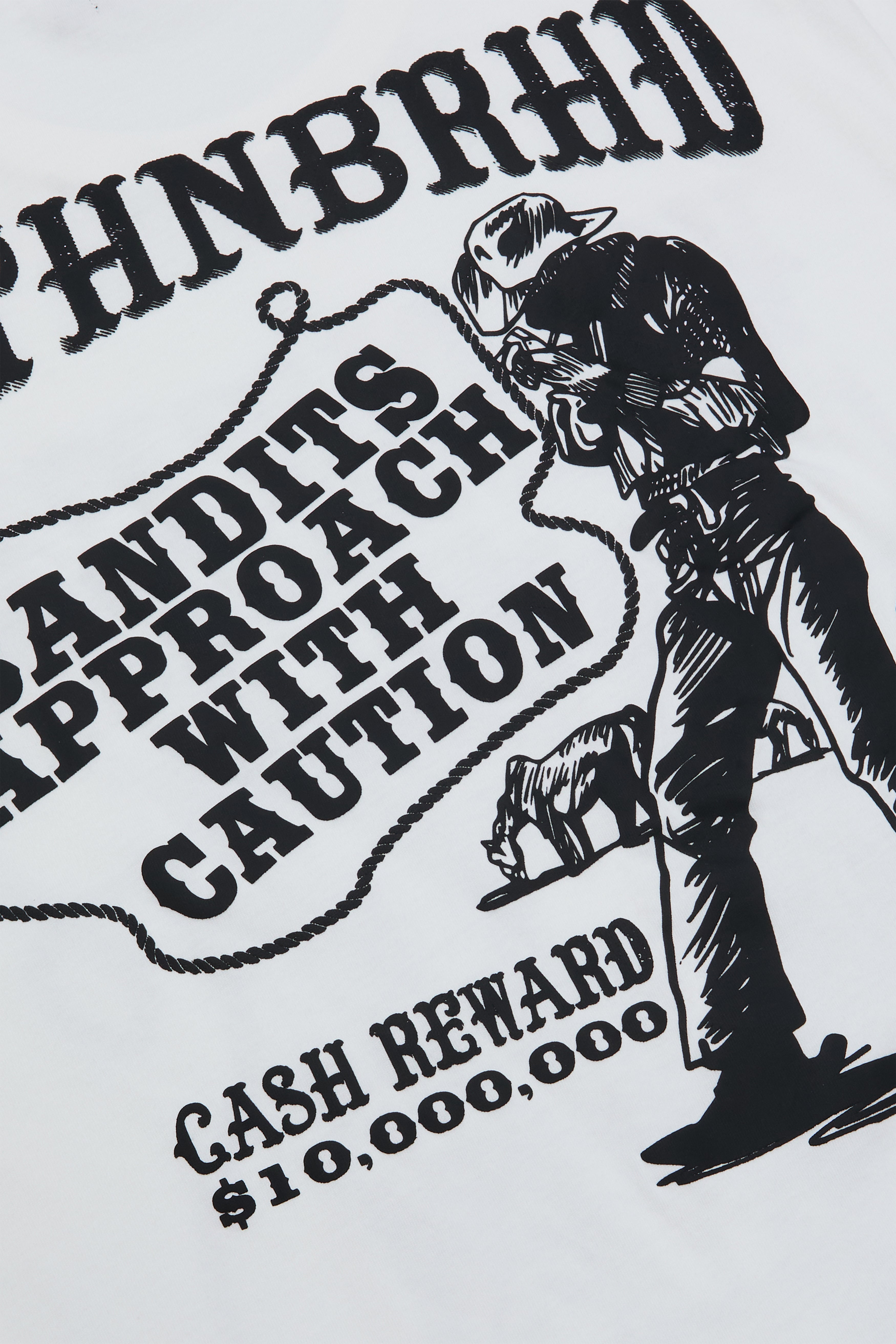 6thNBRHD TEE "CAUTION" WHITE