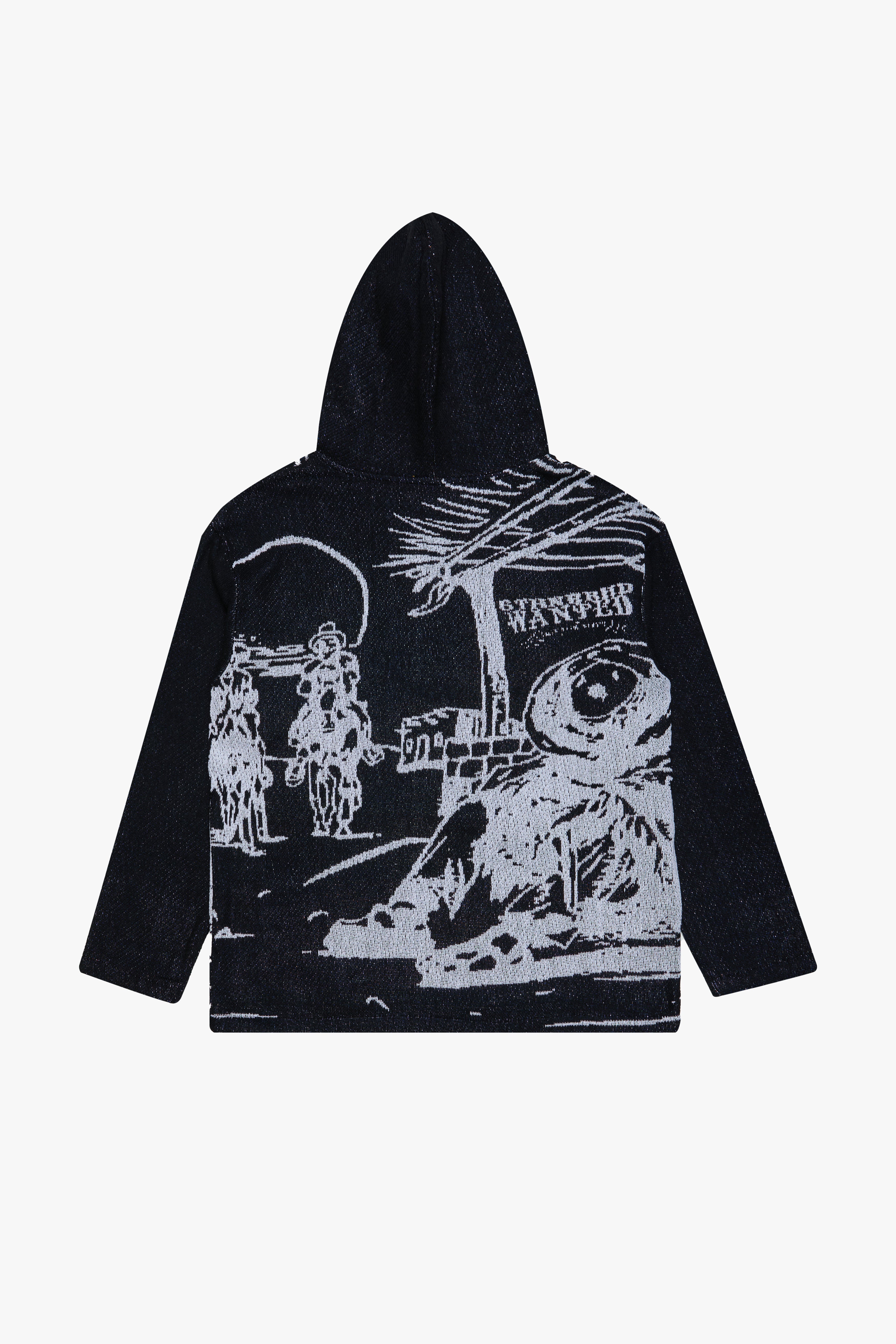 6thNBRHD TAPESTRY PULLOVER "TOWN" BLACK