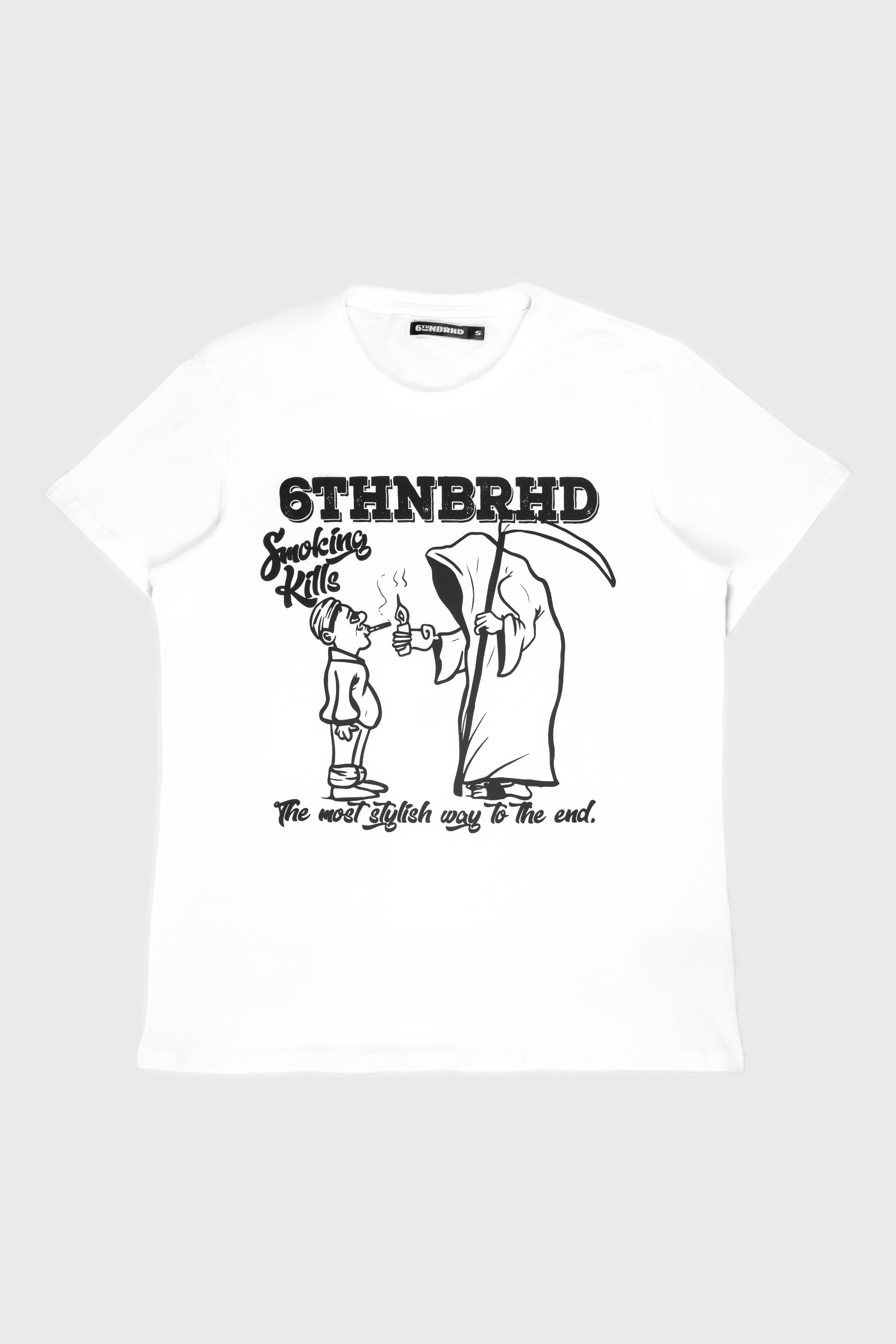 "No Smokes" Graphic Tee White