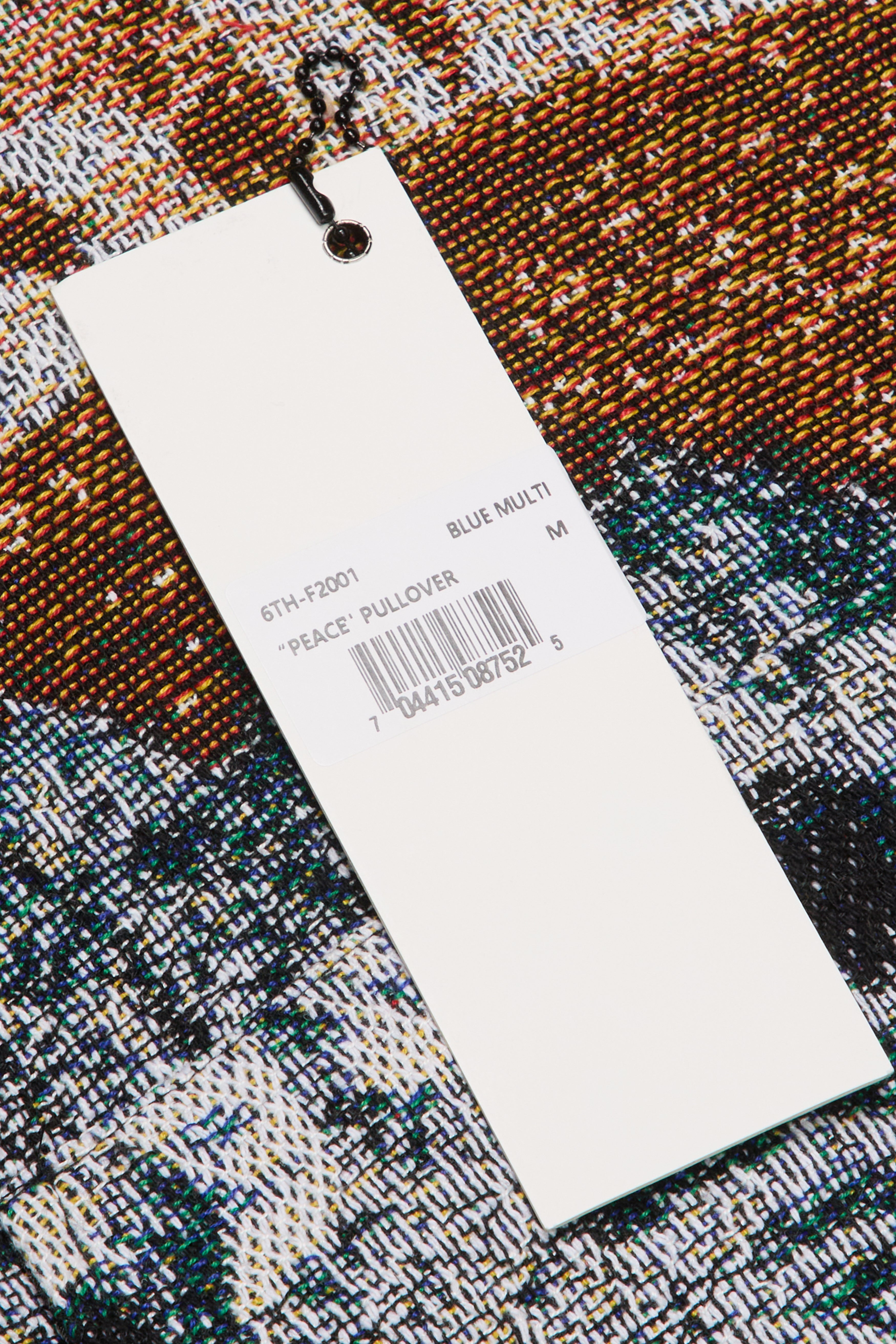 6thNBRHD PULLOVER "PEACE" BLUE MULTI