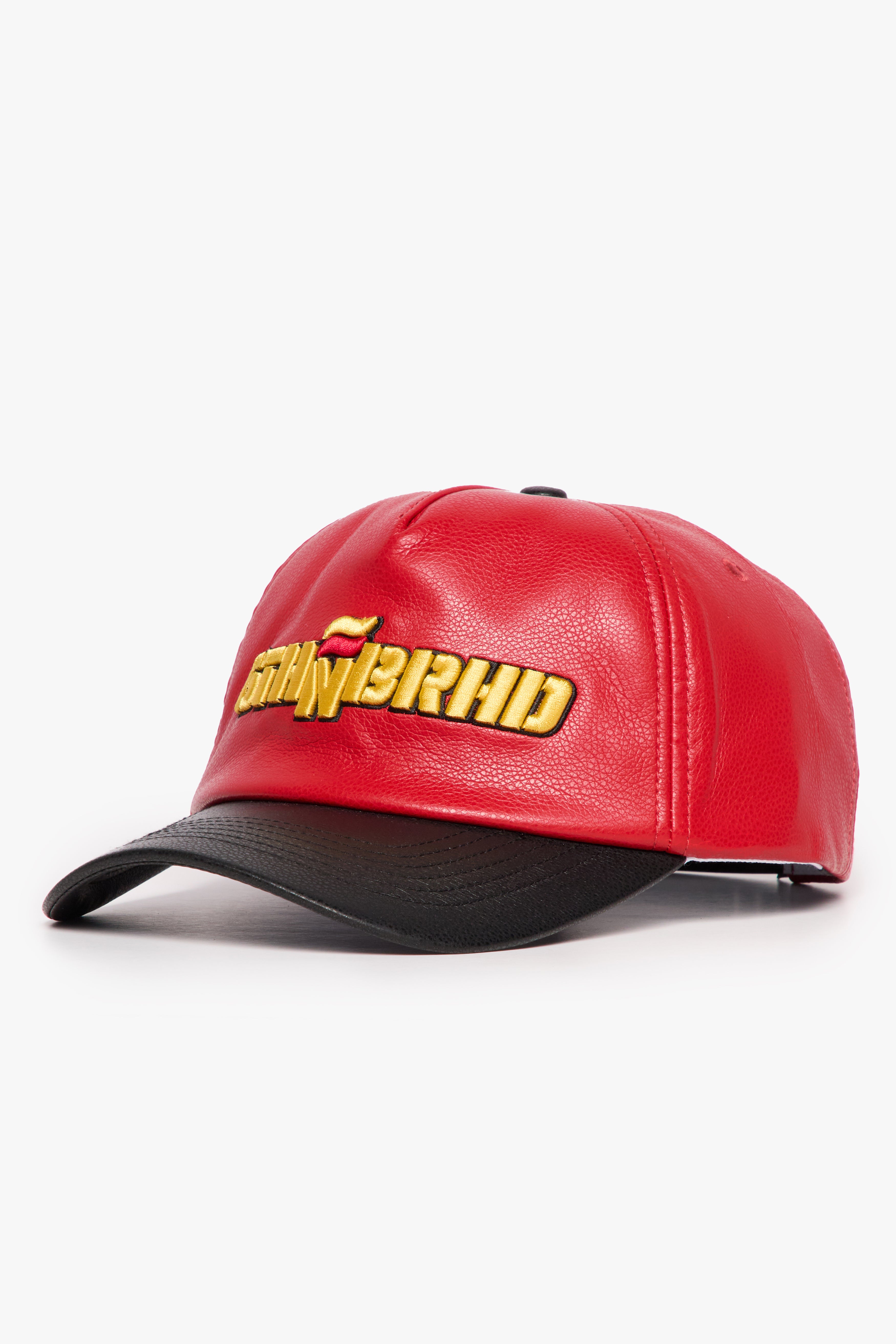 "Speed" Vegan Leather Hat Red