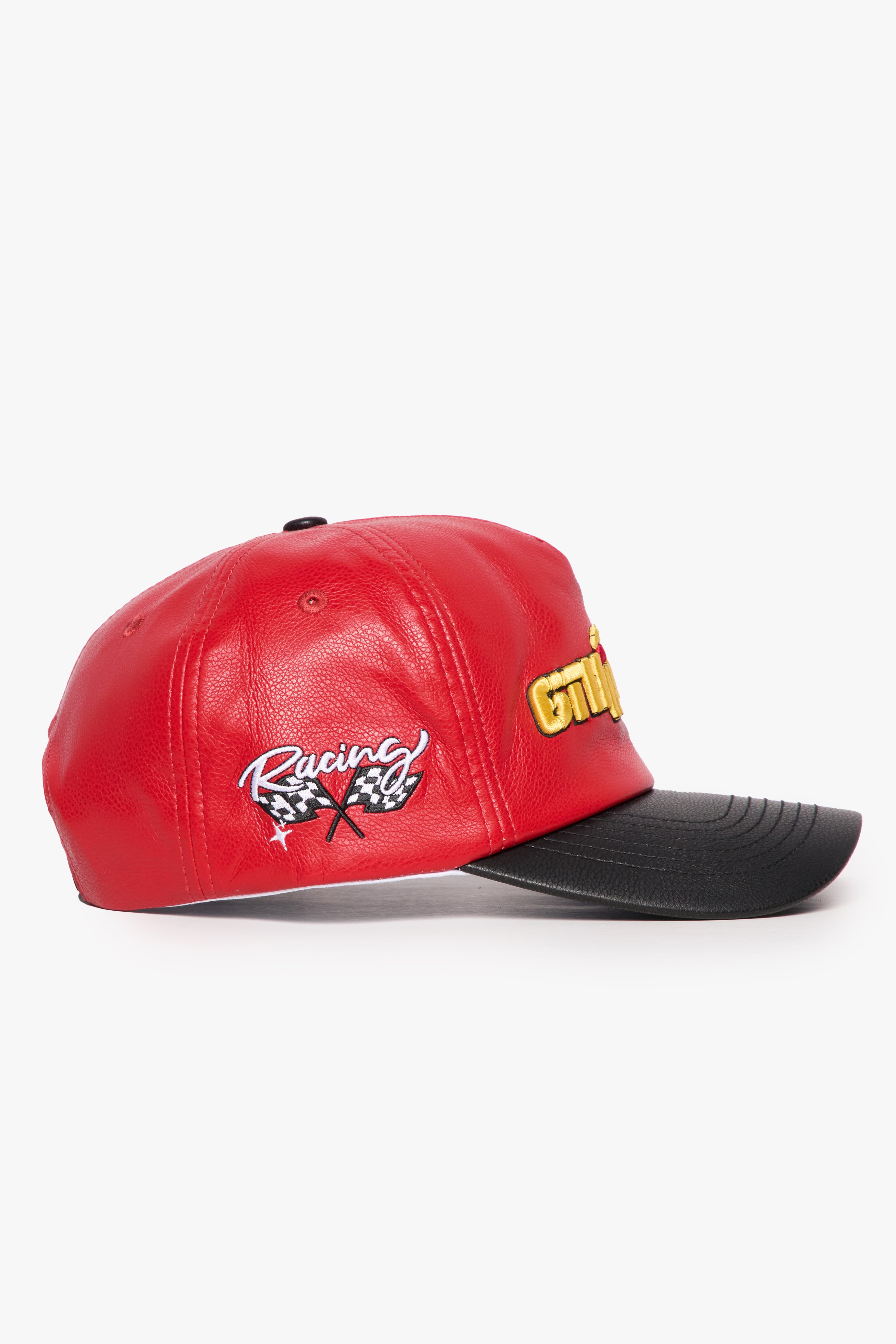 "Speed" Vegan Leather Hat Red