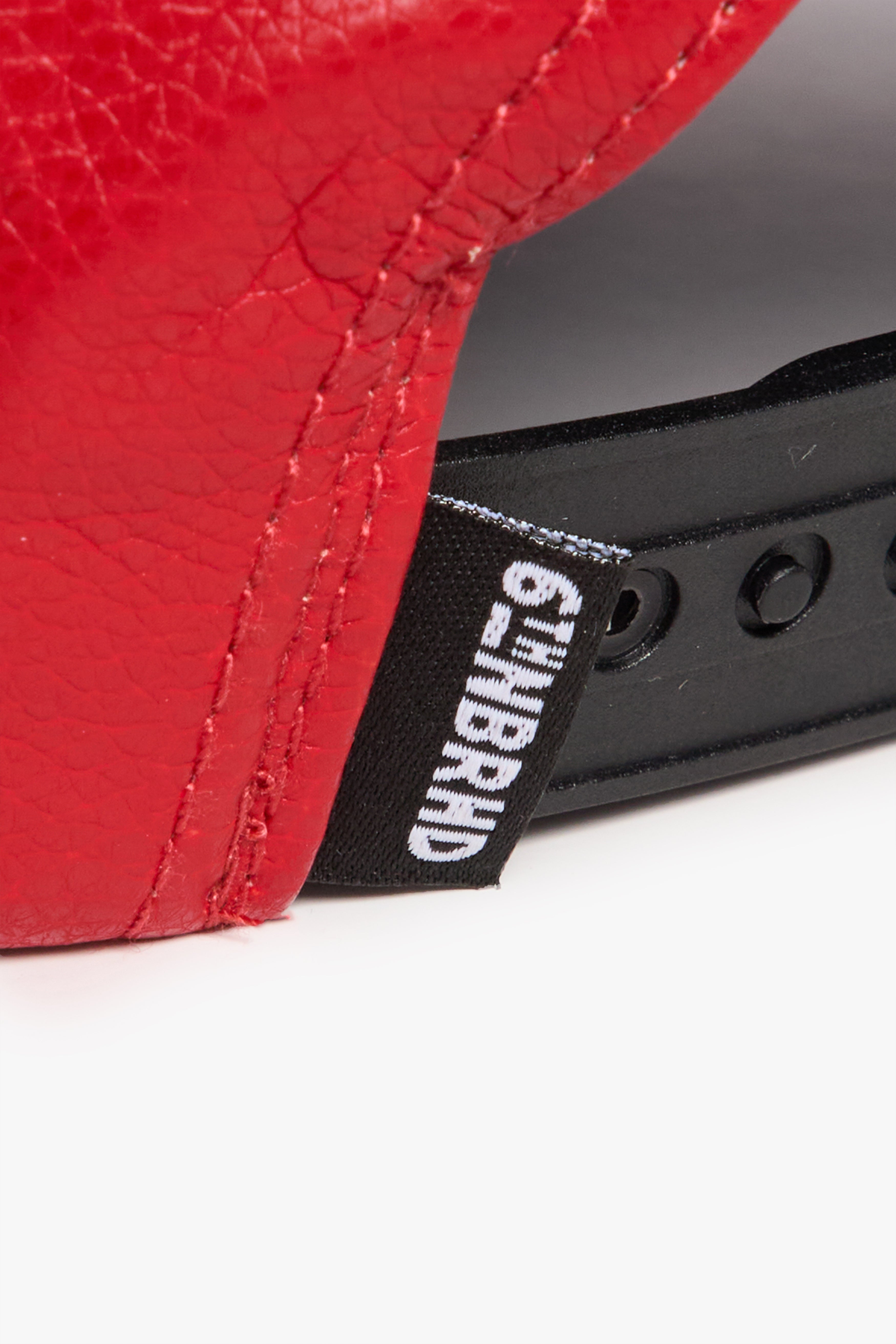 "Speed" Vegan Leather Hat Red