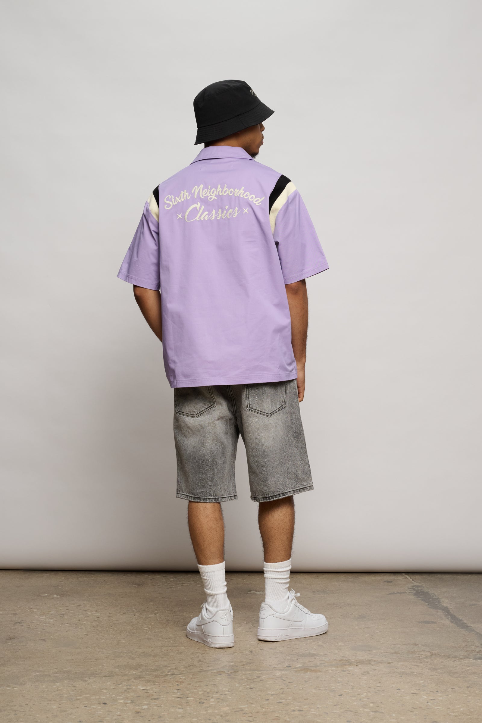 "In My Lane" Boxy Woven Shirt Purple