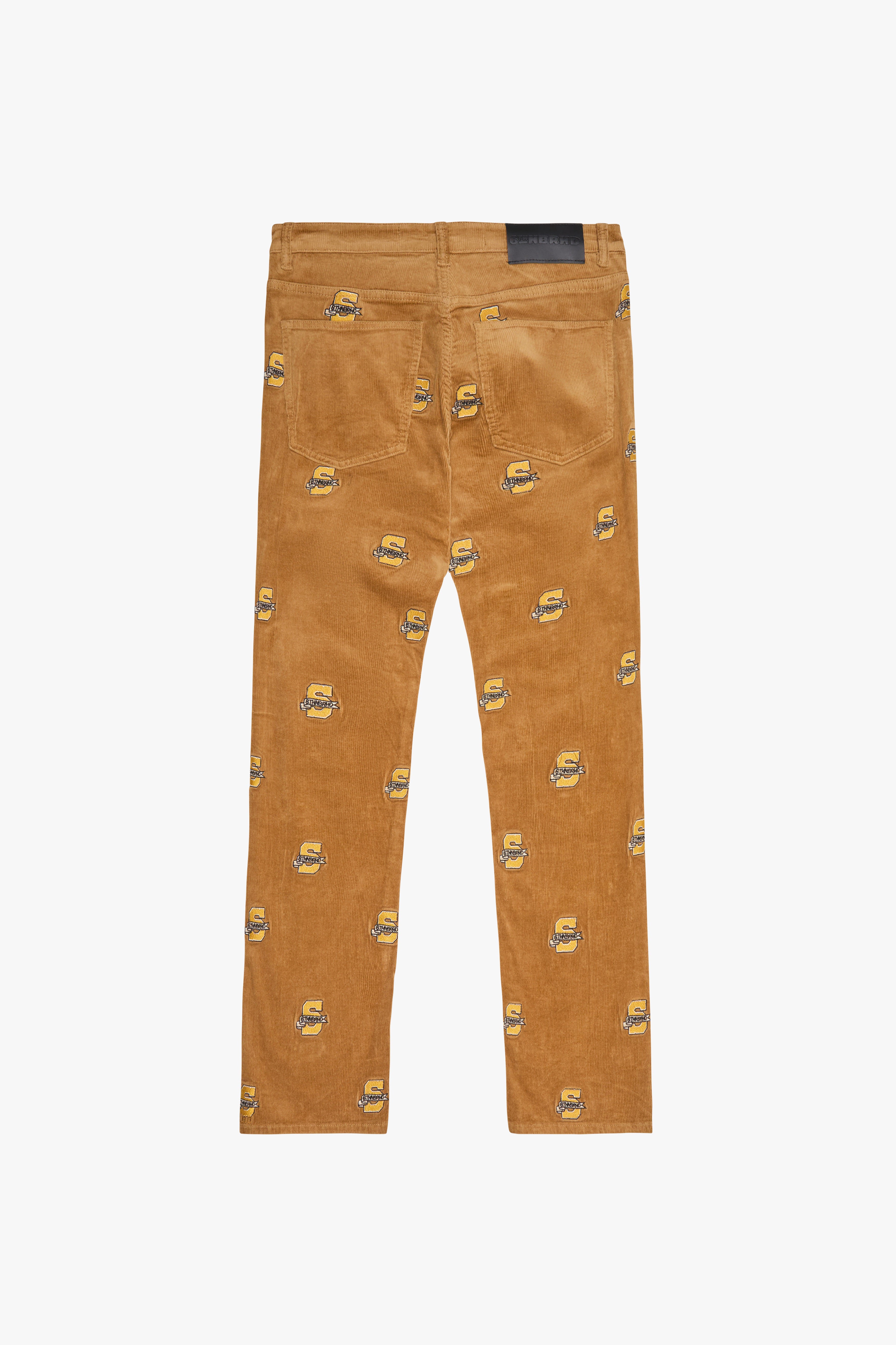 "SLACKS" CORDUROY PANTS - WHEAT