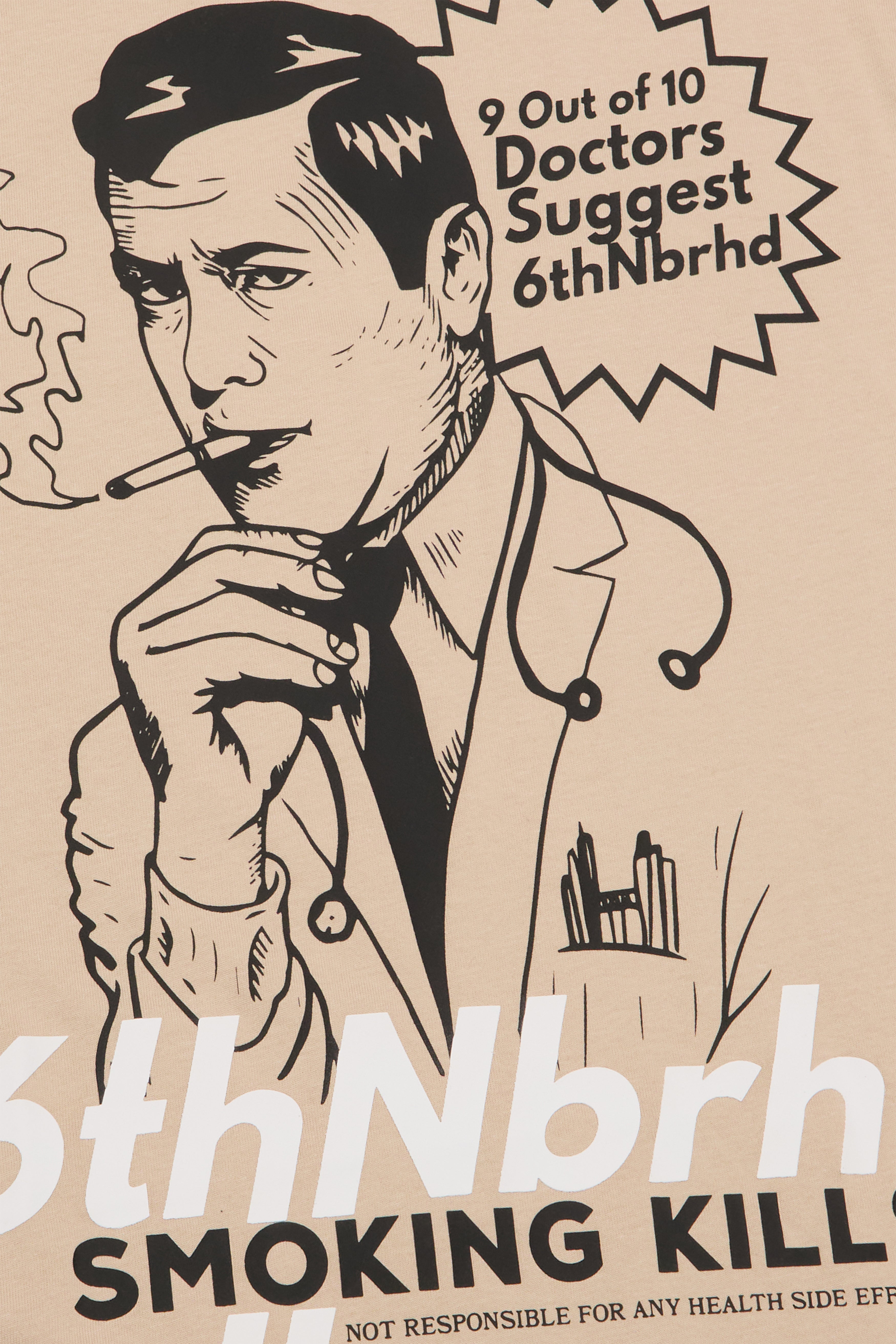 "The Doc" Graphic Long Sleeve Tee Cream