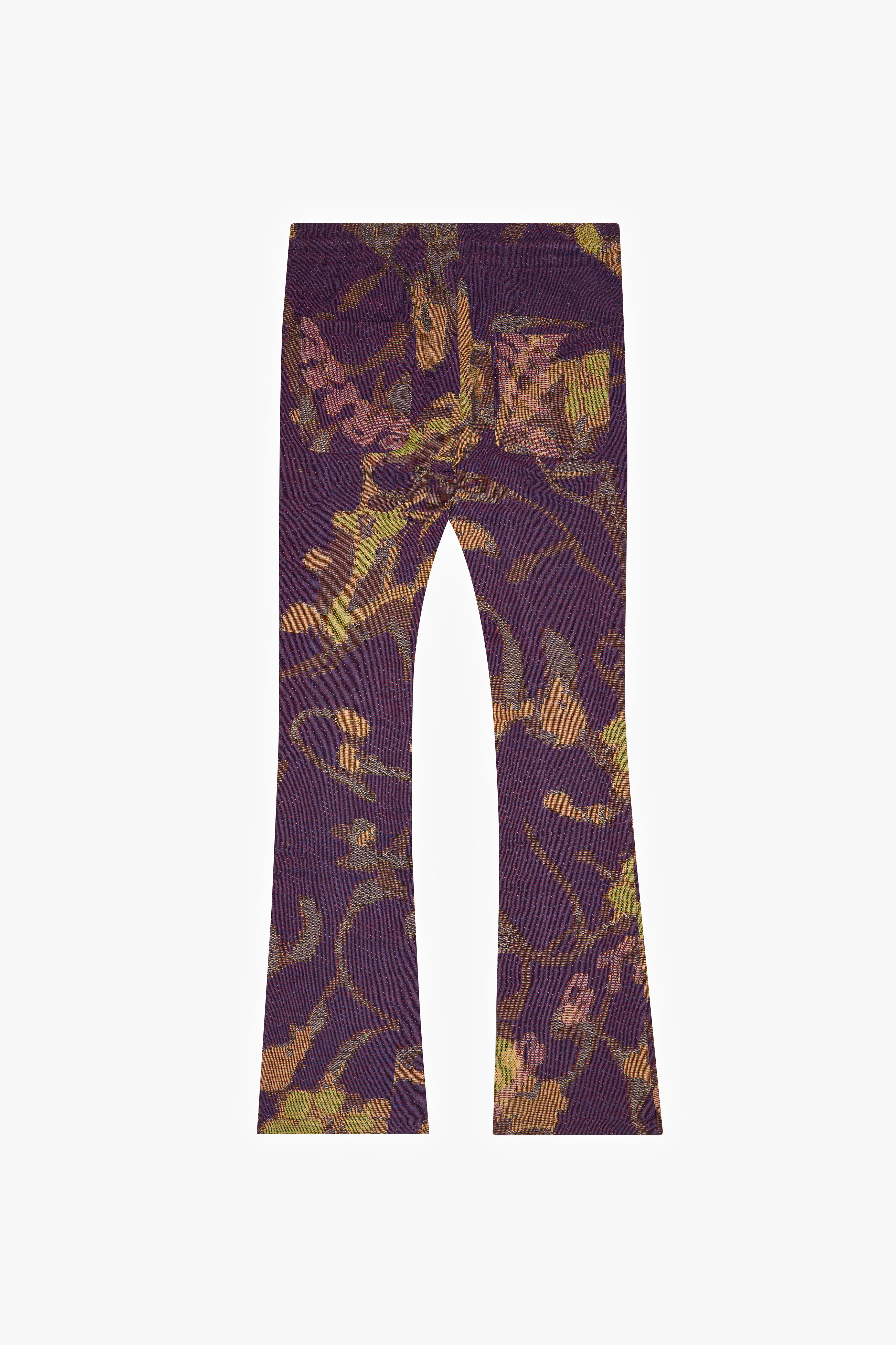 "Flowas" Tapestry Pants Purple Multi