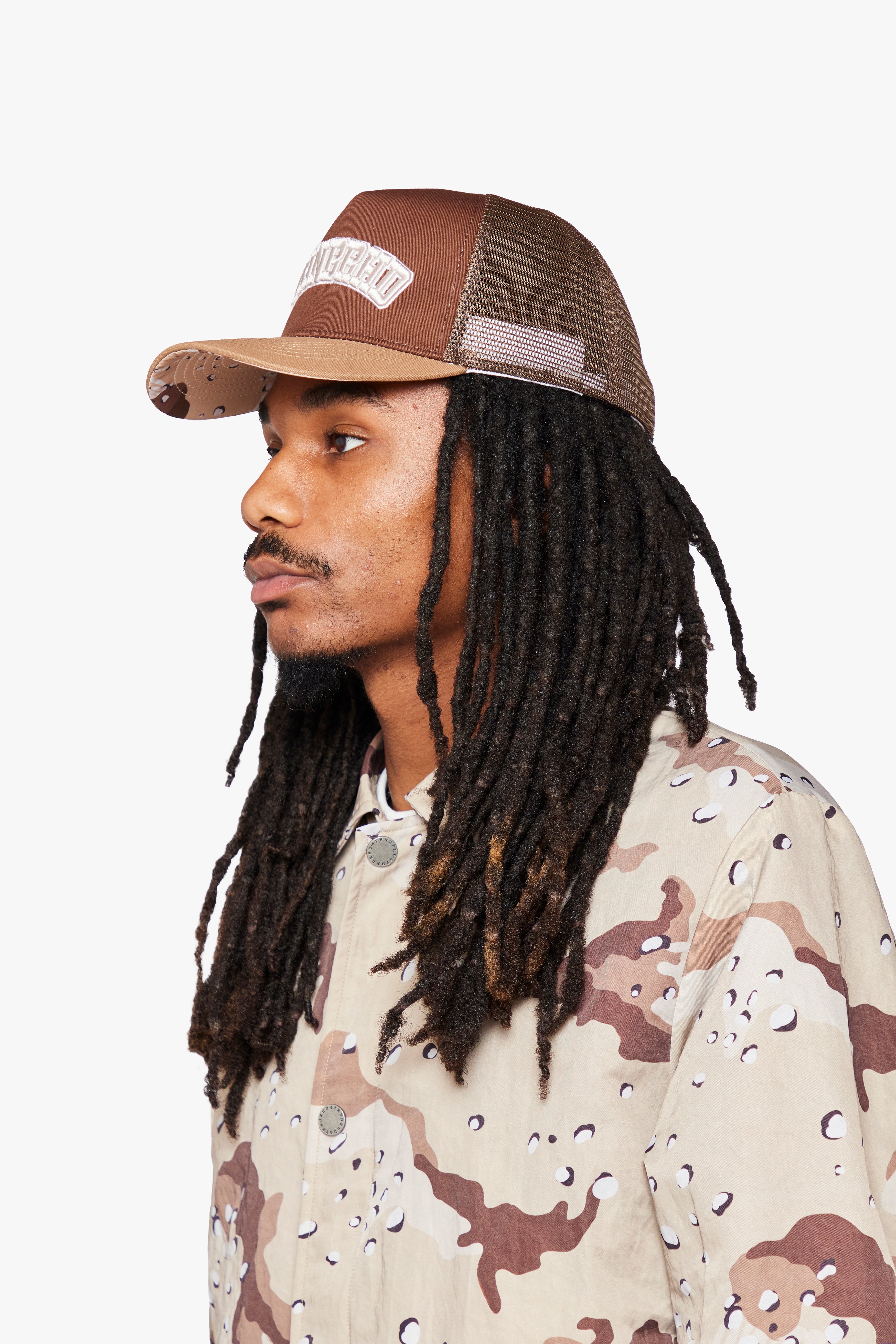 "Bombs" Snapback Hat Desert Camo