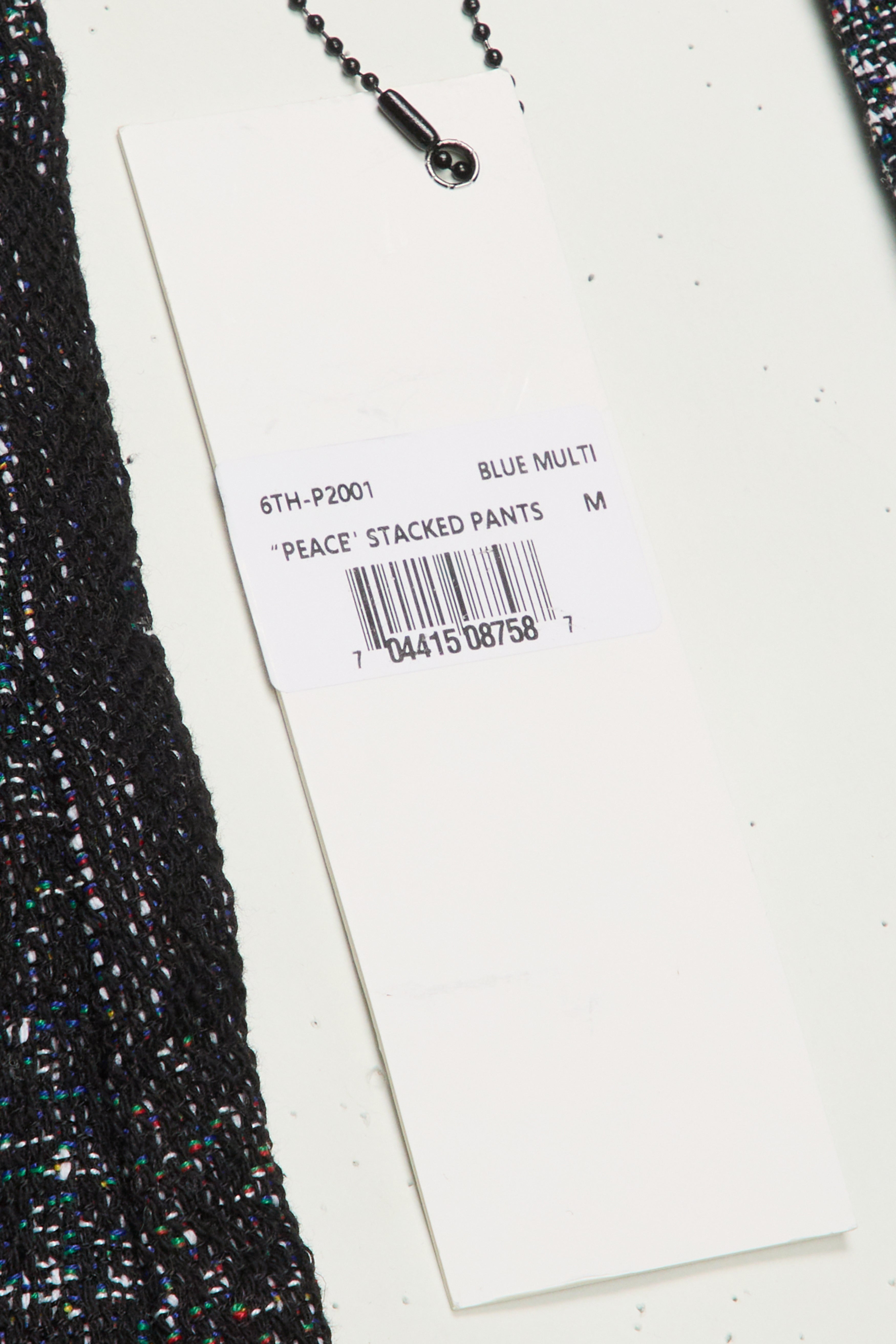 "Peace" Tapestry Pants Blue Multi