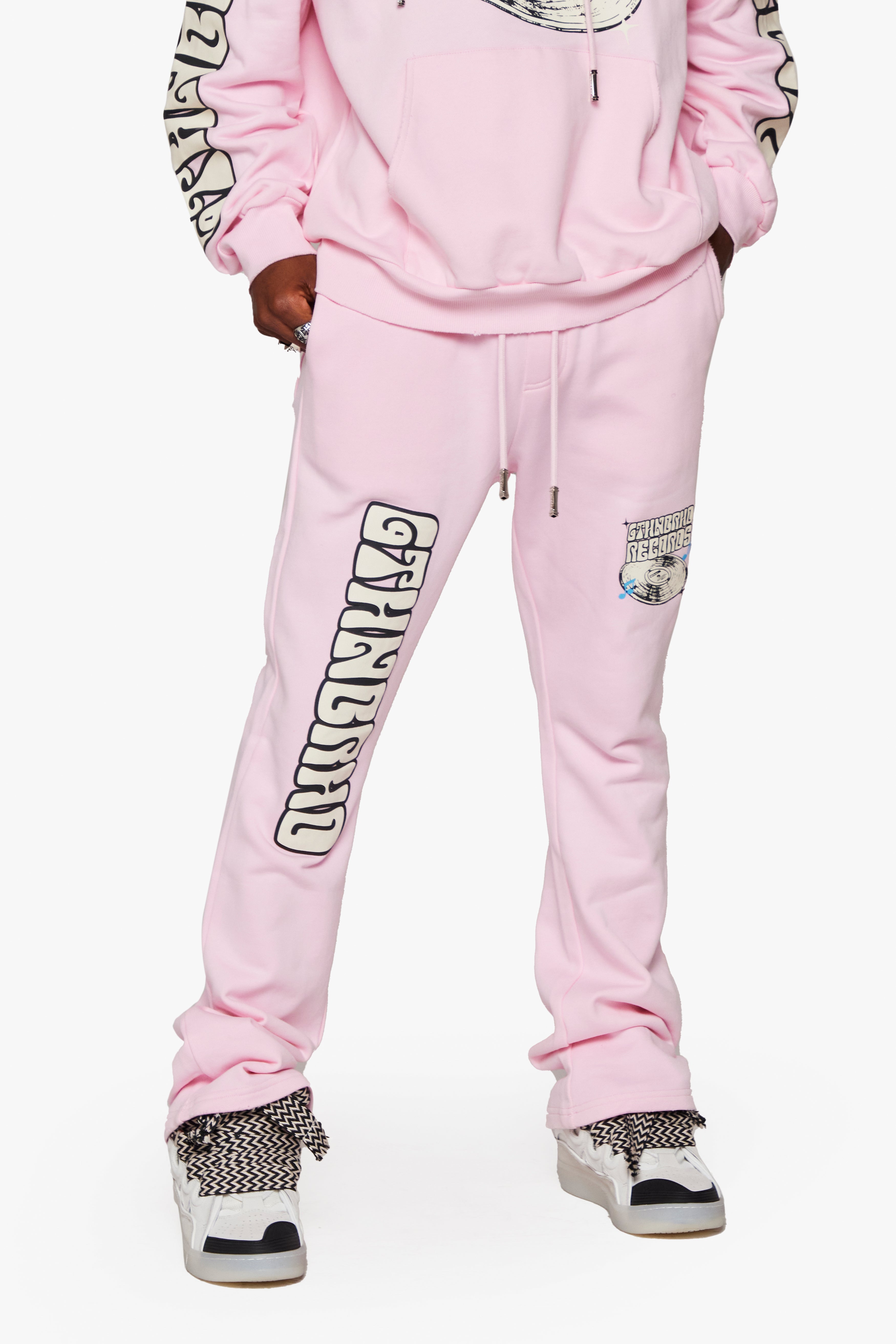 6thNBRHD FLEECE PANTS "HIT VILLE" LT PINK