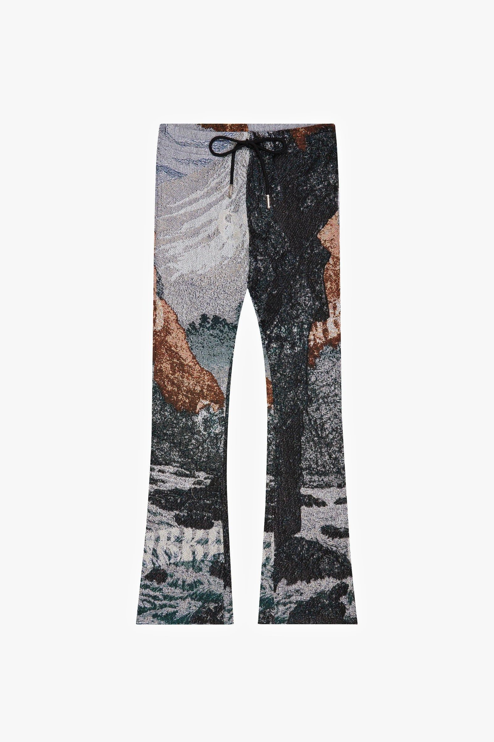 "Peace" Tapestry Pants Blue Multi