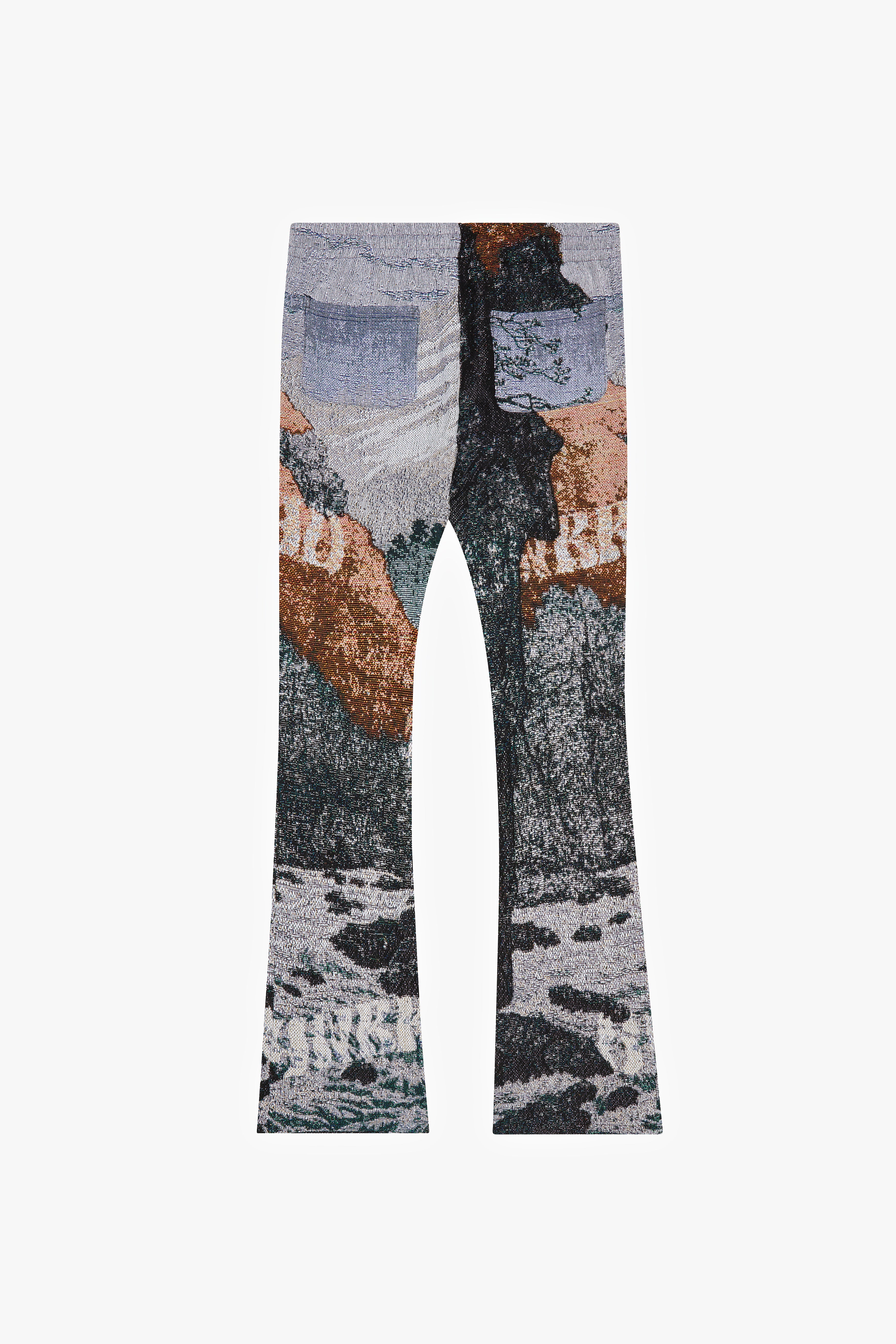 "Peace" Tapestry Pants Blue Multi