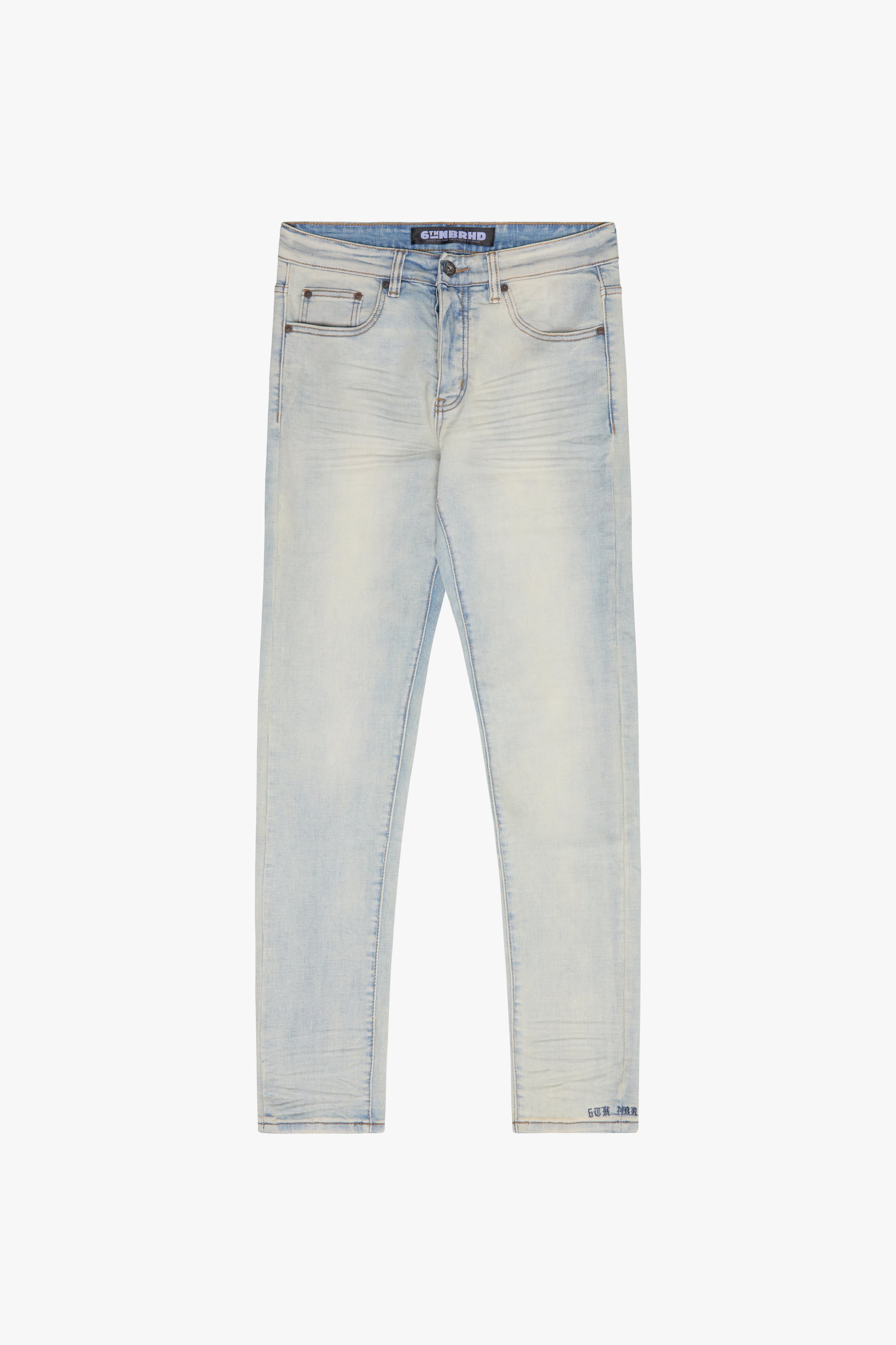 6thNBRHD SKINNY JEAN "PLAIN JANE" -LT WASH