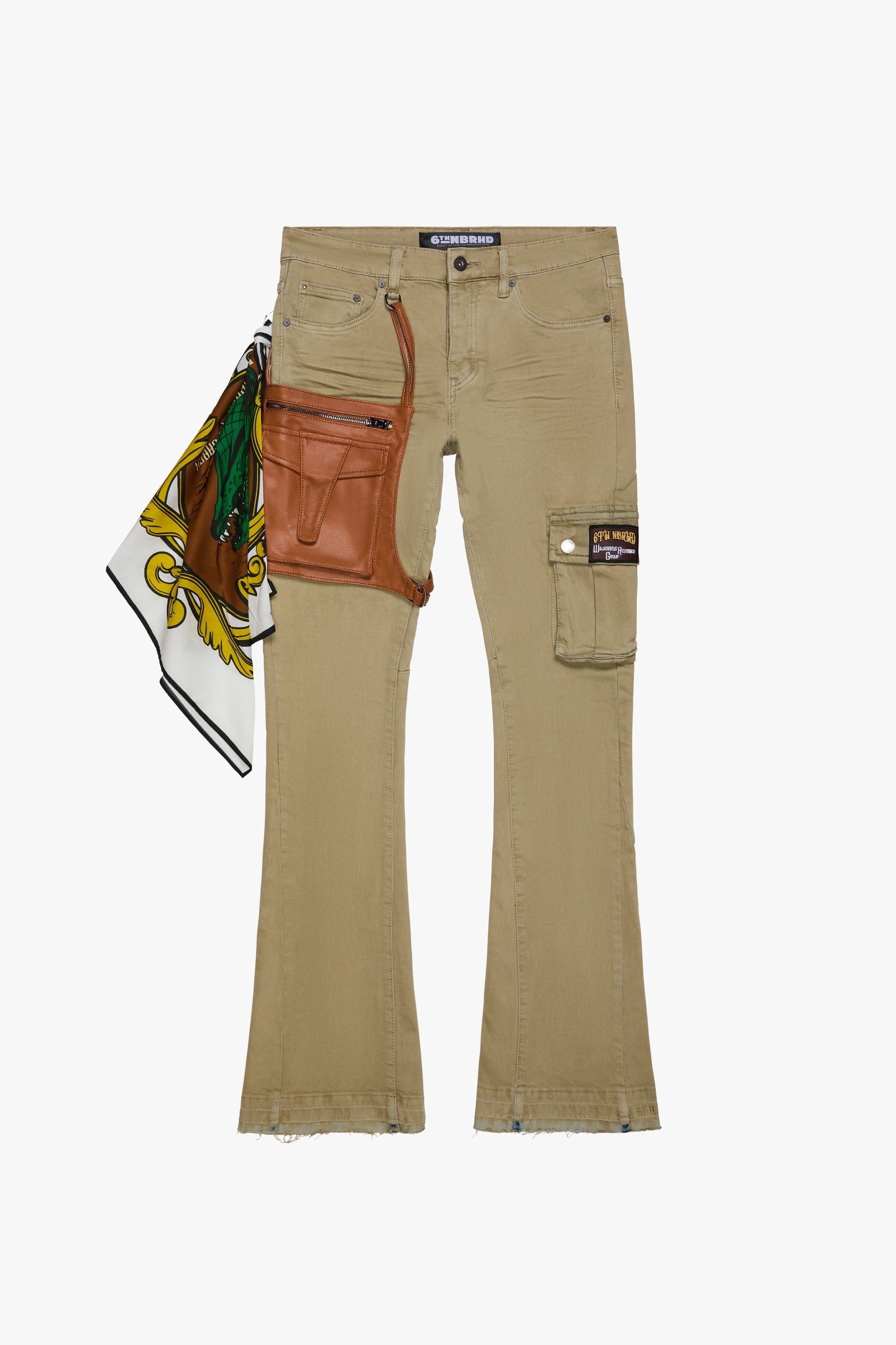 "Indiana" Stacked Jeans Khaki