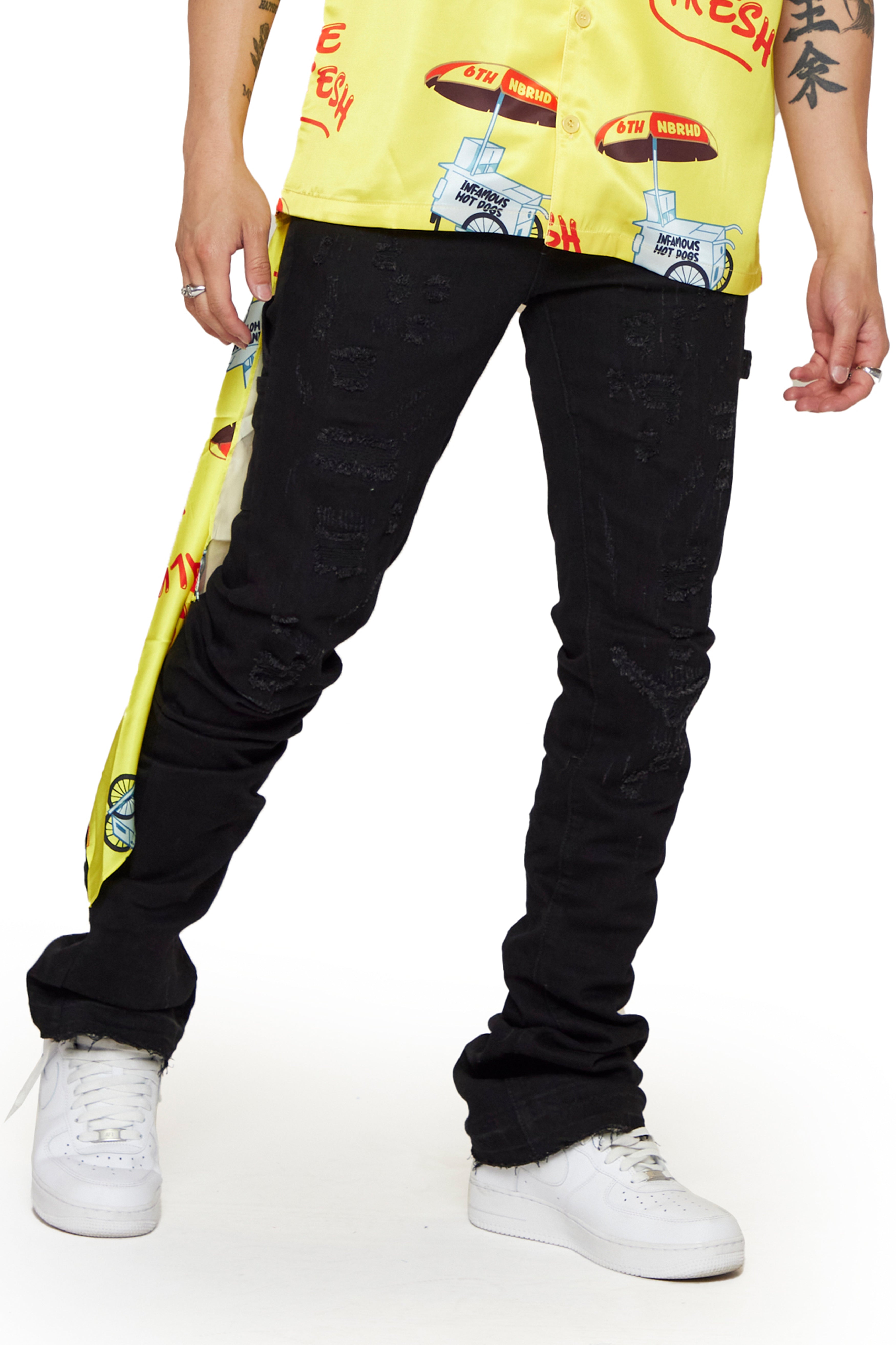 6thNBRHD JEANS "PEPPER BUSH" -BLACK
