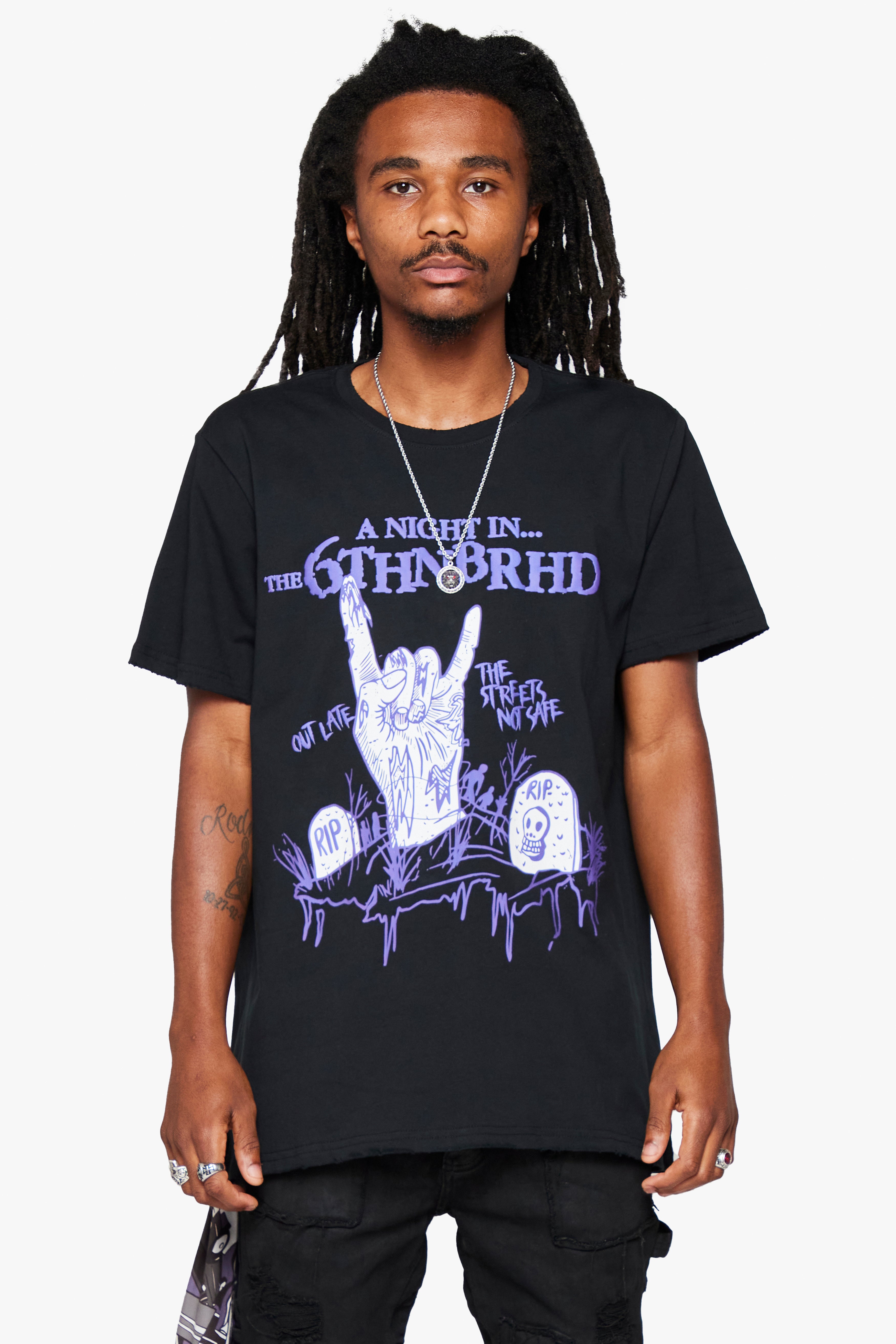 "Outlate" Graphic Tee Black
