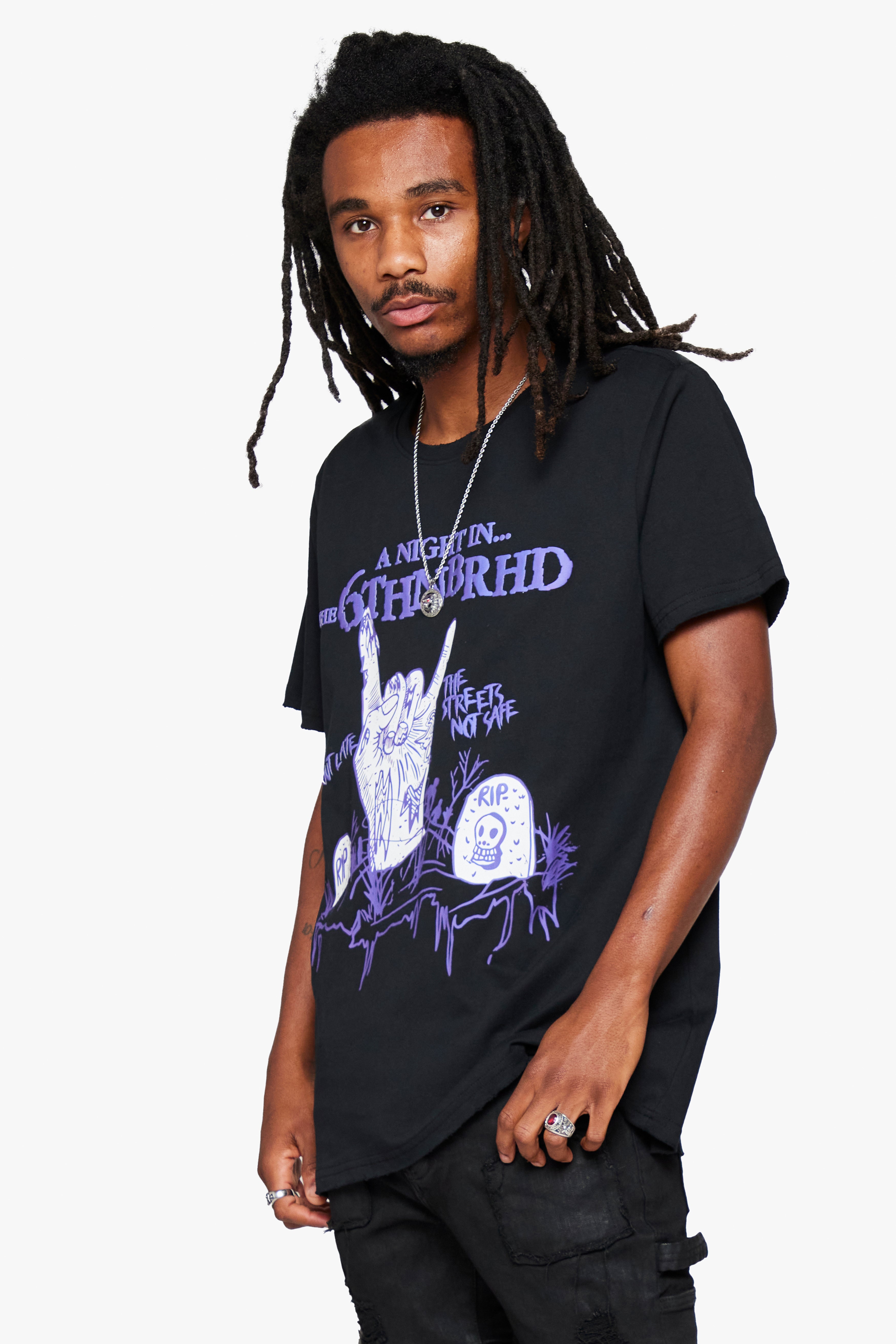 "Outlate" Graphic Tee Black
