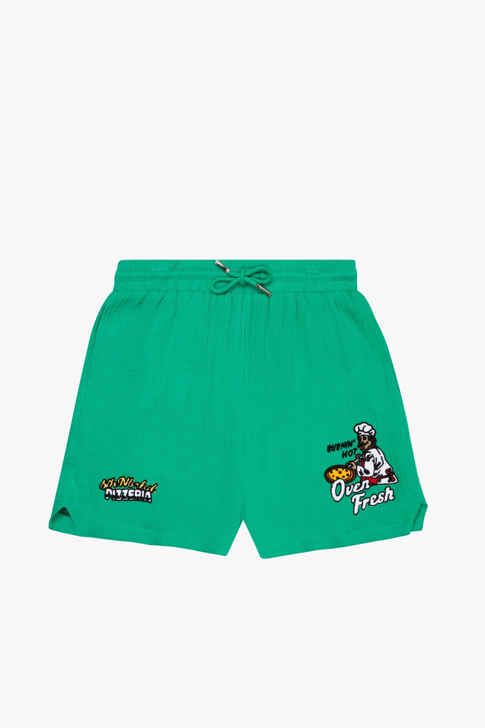 "Nbrhd Pizza" Shorts Green