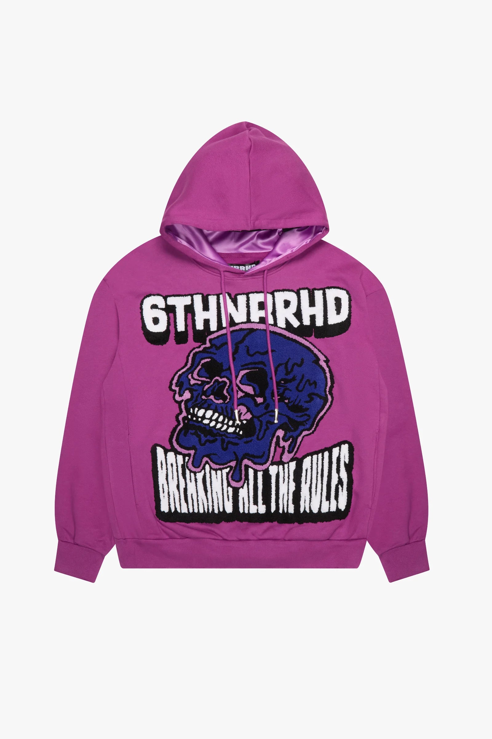 "BROKEN RULES" HOODIE PURPLE