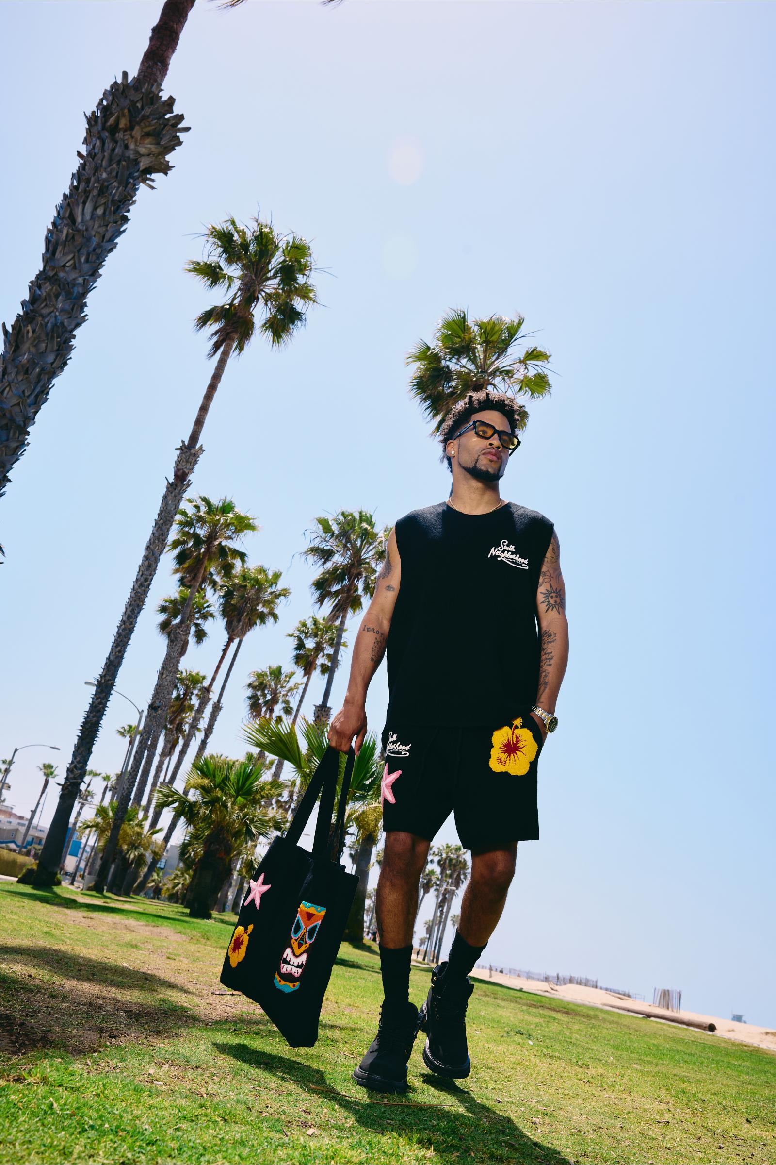 "Reef" Sleeveless Knit Vest Black