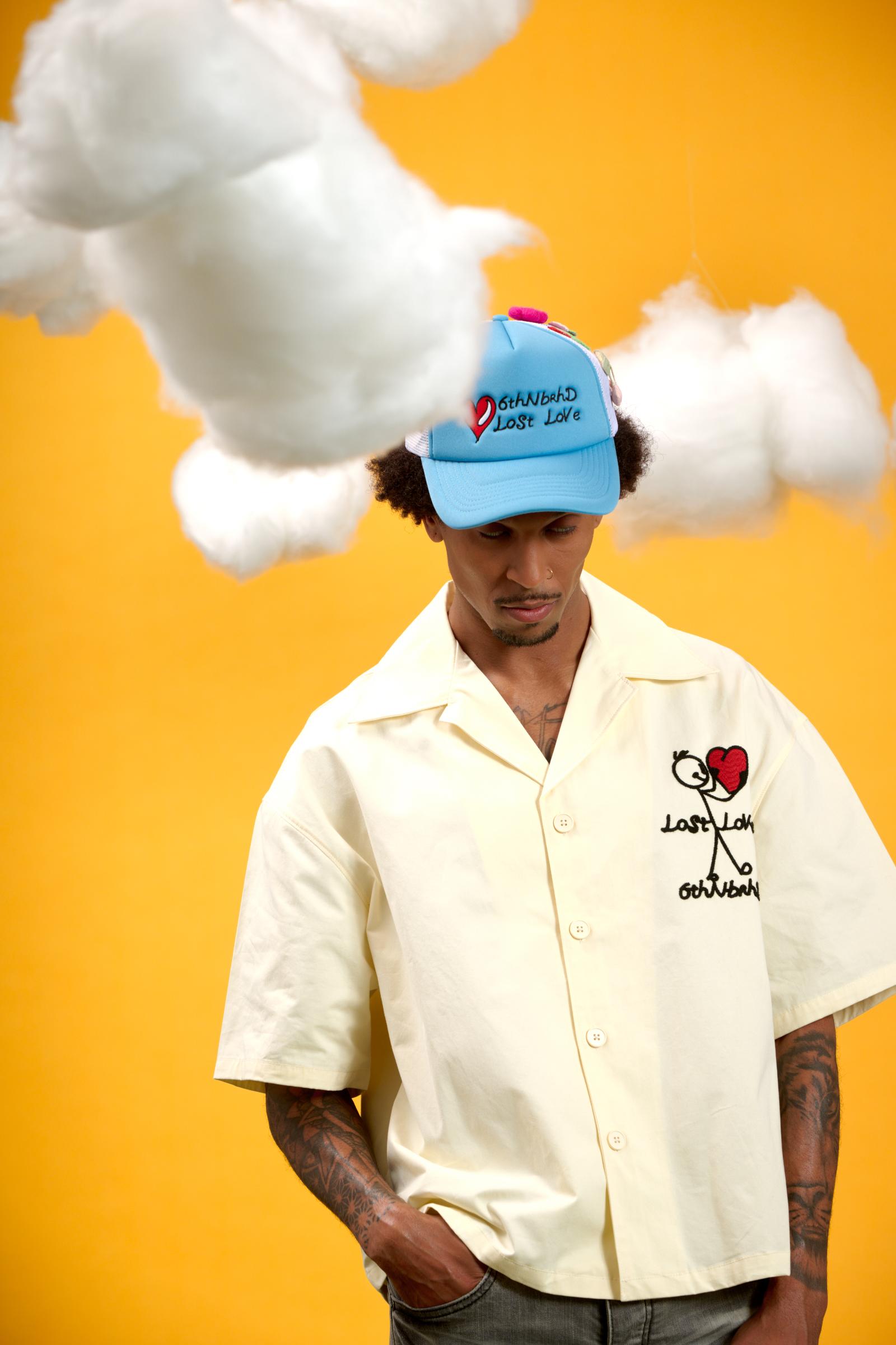 "Lost" Trucker Hat Baby Blue