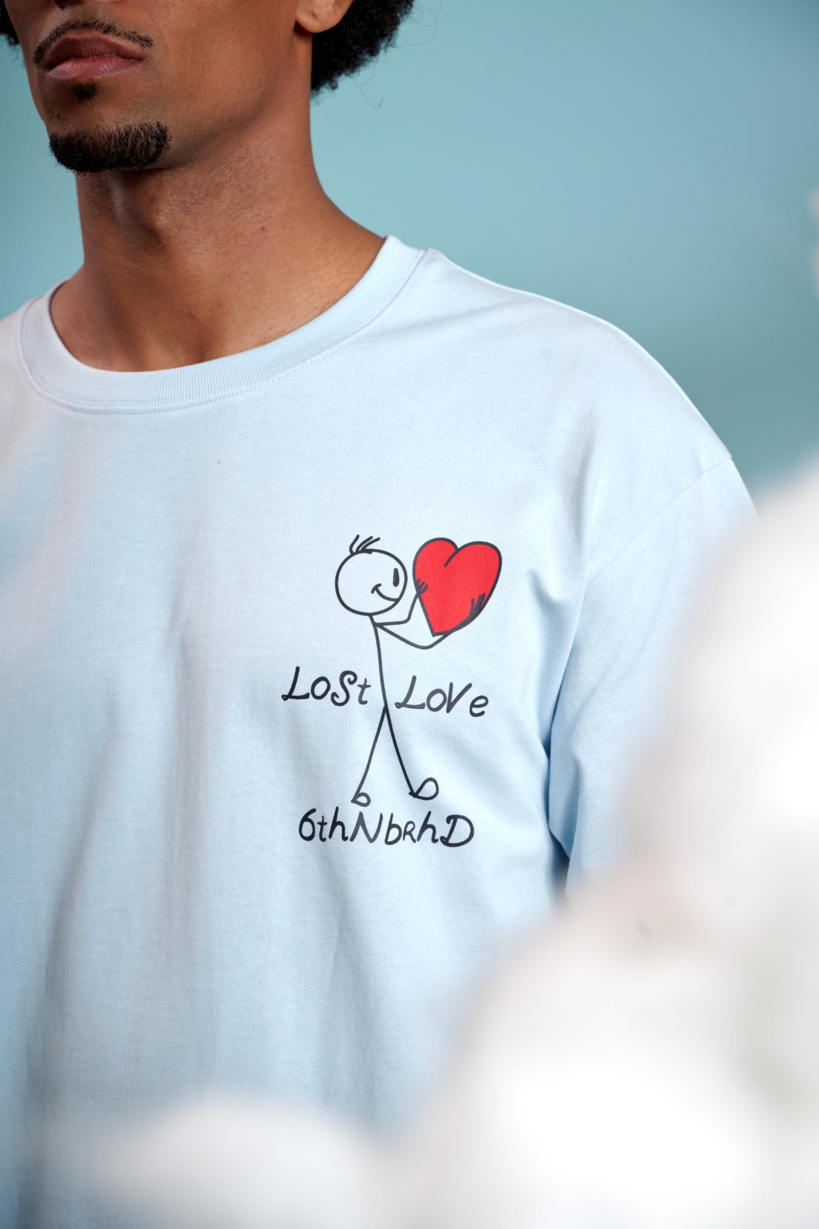 "Yes/No" Graphic Tee Baby Blue