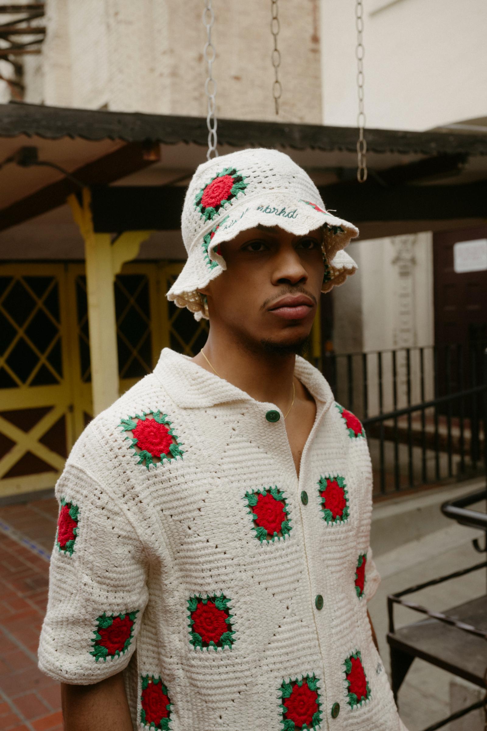 "Bazzar" Crochet Button-Up Shirt Cream