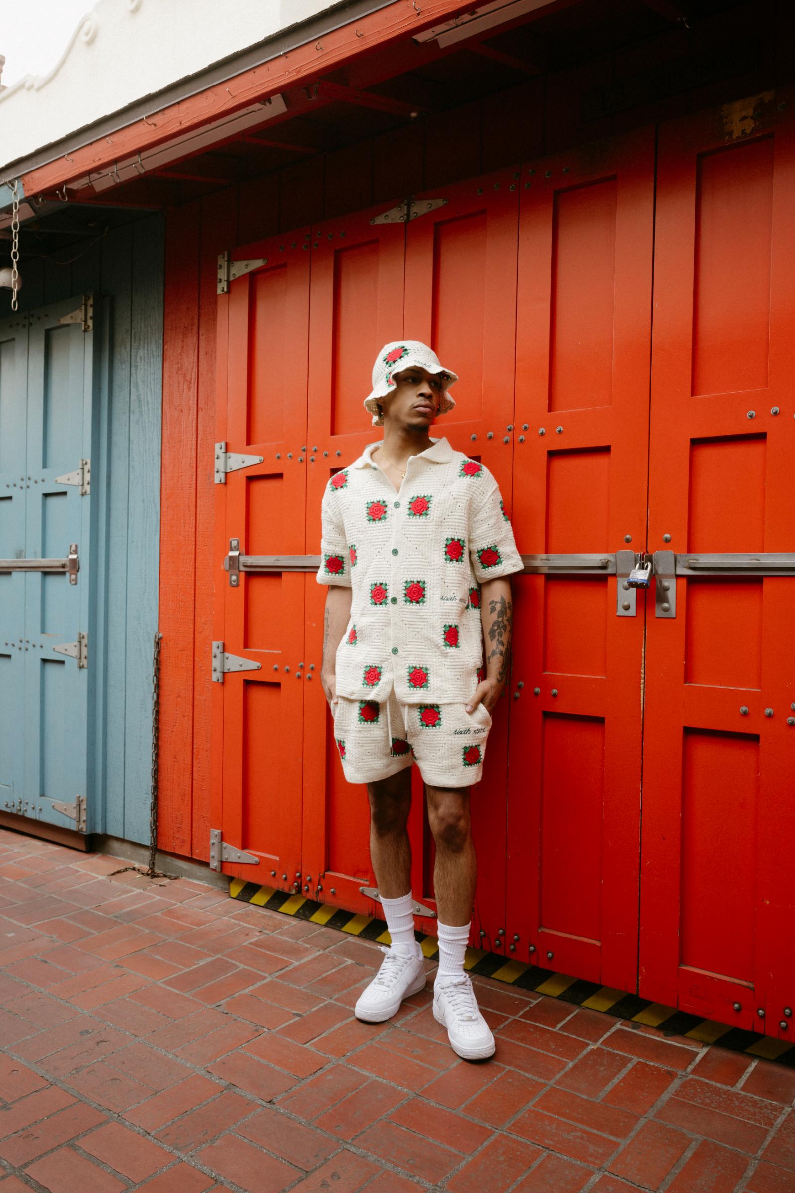"Bazzar" Crochet Button-Up Shirt Cream