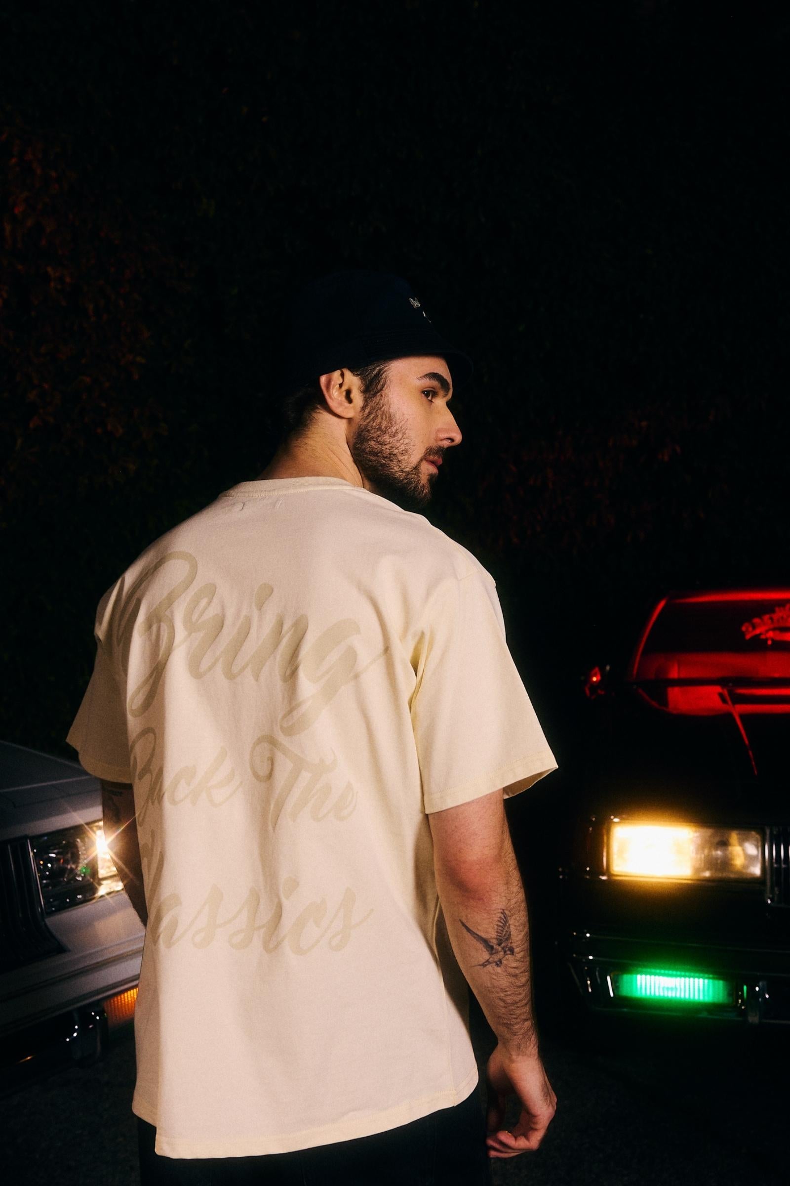 "Classic Is Back" Graphic Tee Cream